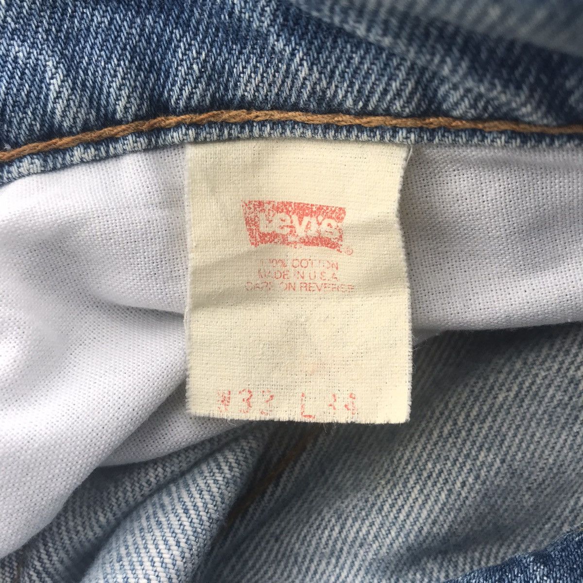 Levi's Vintage 90s Levis 520 Distressed Denim Made in USA Size US 32 / EU 48 - 19 Thumbnail