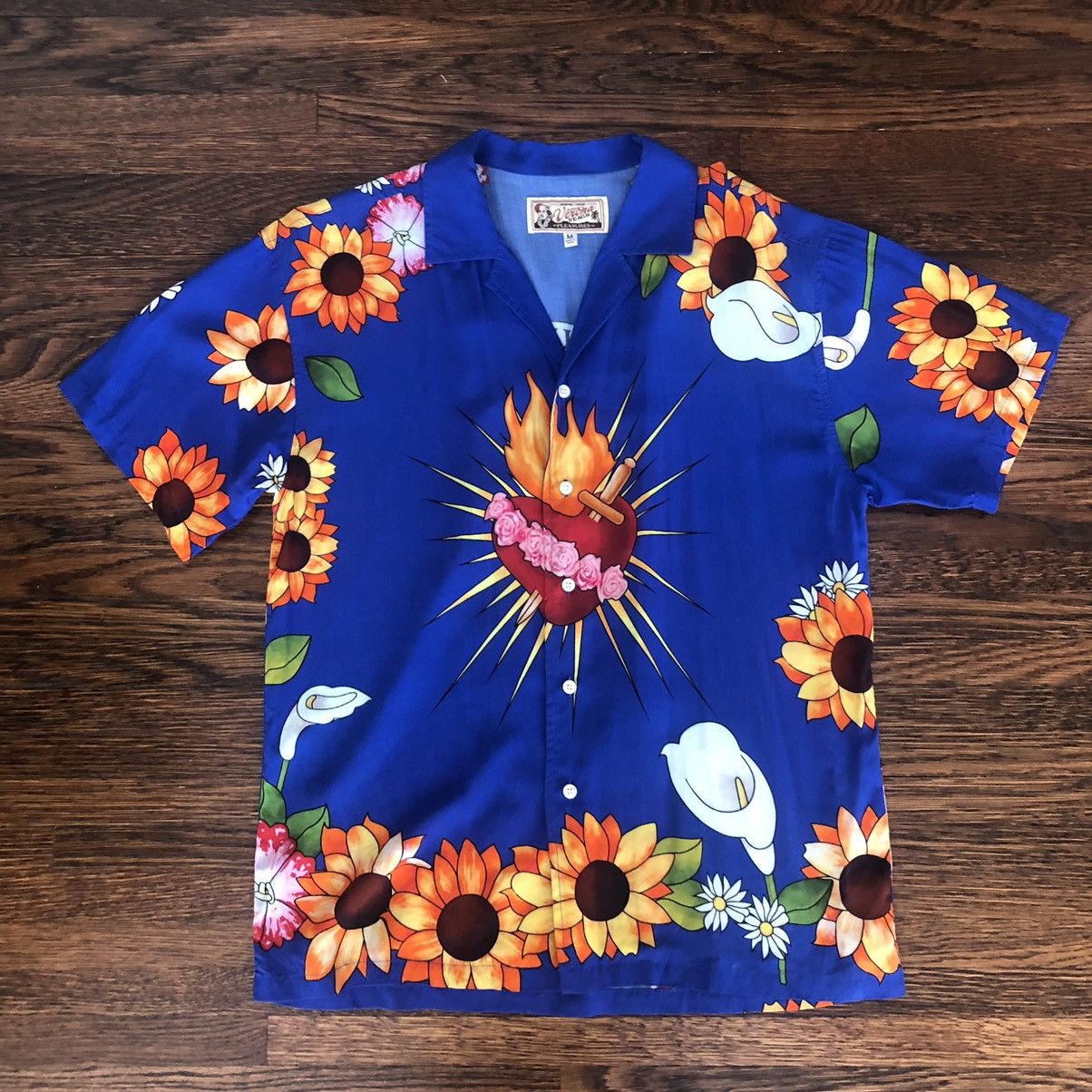 PLEASURES ROMEO & JULIET GANGSTER BUTTON UP SHIRT