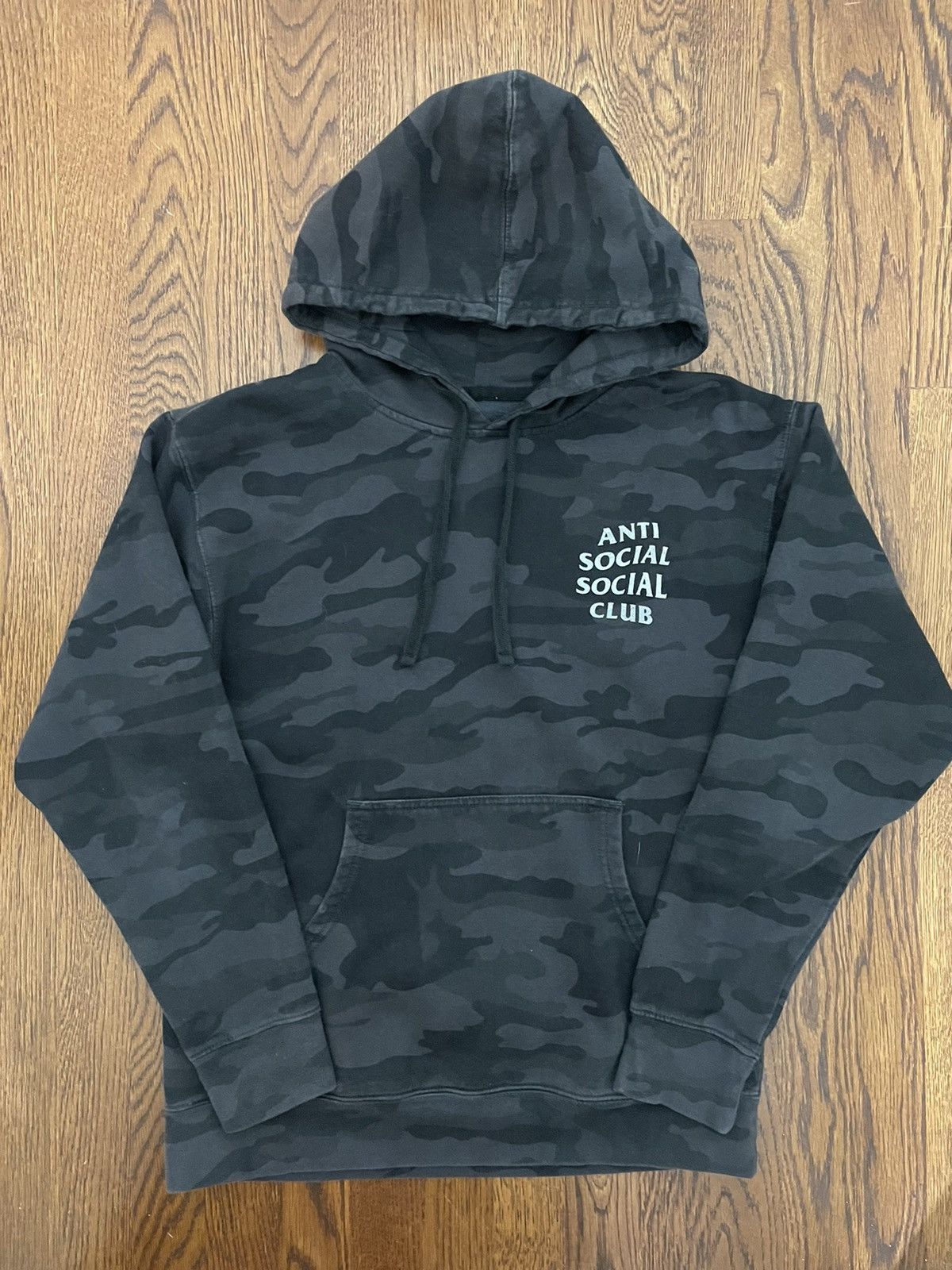 Anti shops Social Social Club 3M Black Camo Hoodie Large