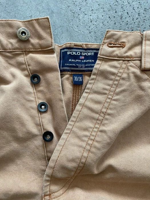 Polo Ralph Lauren × Vintage POLO SPORT RALPH LAUREN DOUBLE KNEE DUCK CANVAS MONKEY PANT Size US 30 / EU 46 - 4 Thumbnail