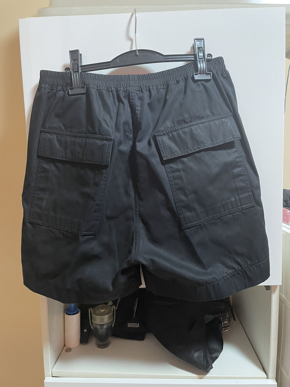 Rick Owens Rick Owens black cyclops cargo boxer shorts ss16