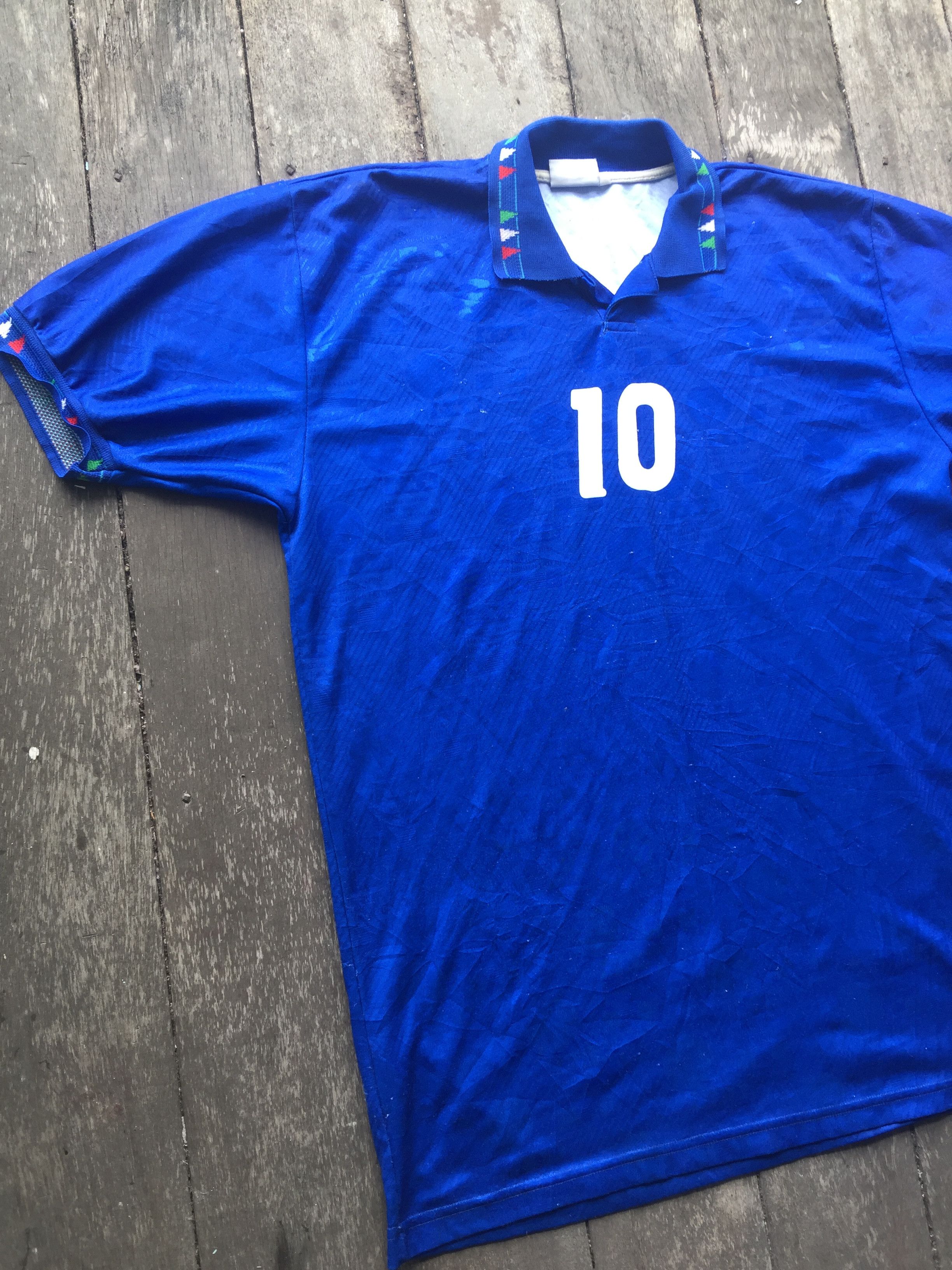Japanese Brand × Vintage Vintage Roberto Baggio Diadora 1994 Italy Jersey Size US L / EU 52-54 / 3 - 3 Thumbnail