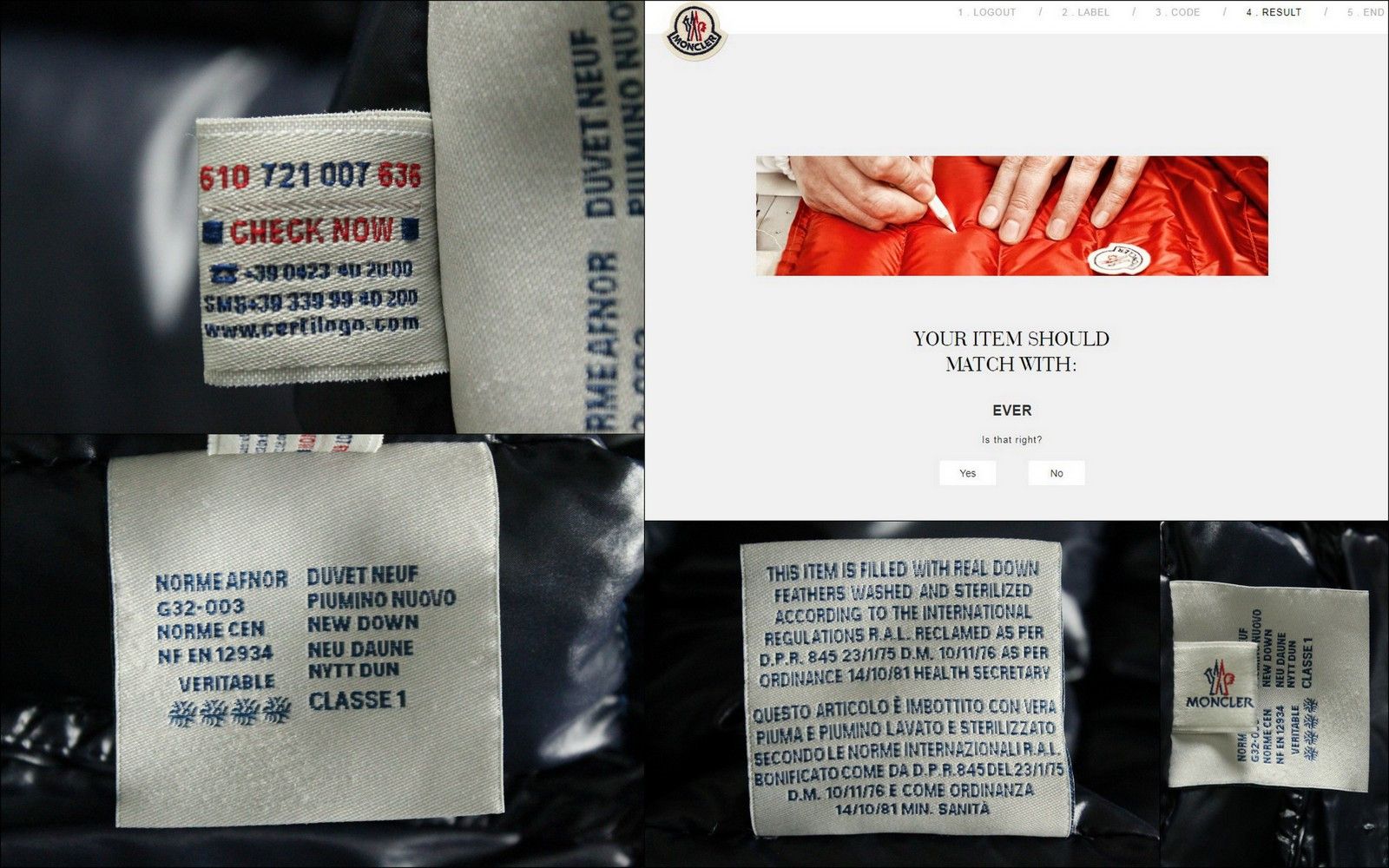 Moncler Authentic Moncler EVER Down Jacket with CERTILOGO Maya Size US L / EU 52-54 / 3 - 8 Thumbnail