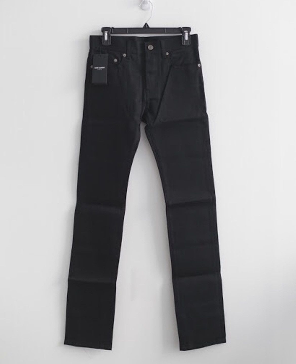 image of Saint Laurent Paris 2014 D01 Low Waist Black Slim Jeans 26, Men's