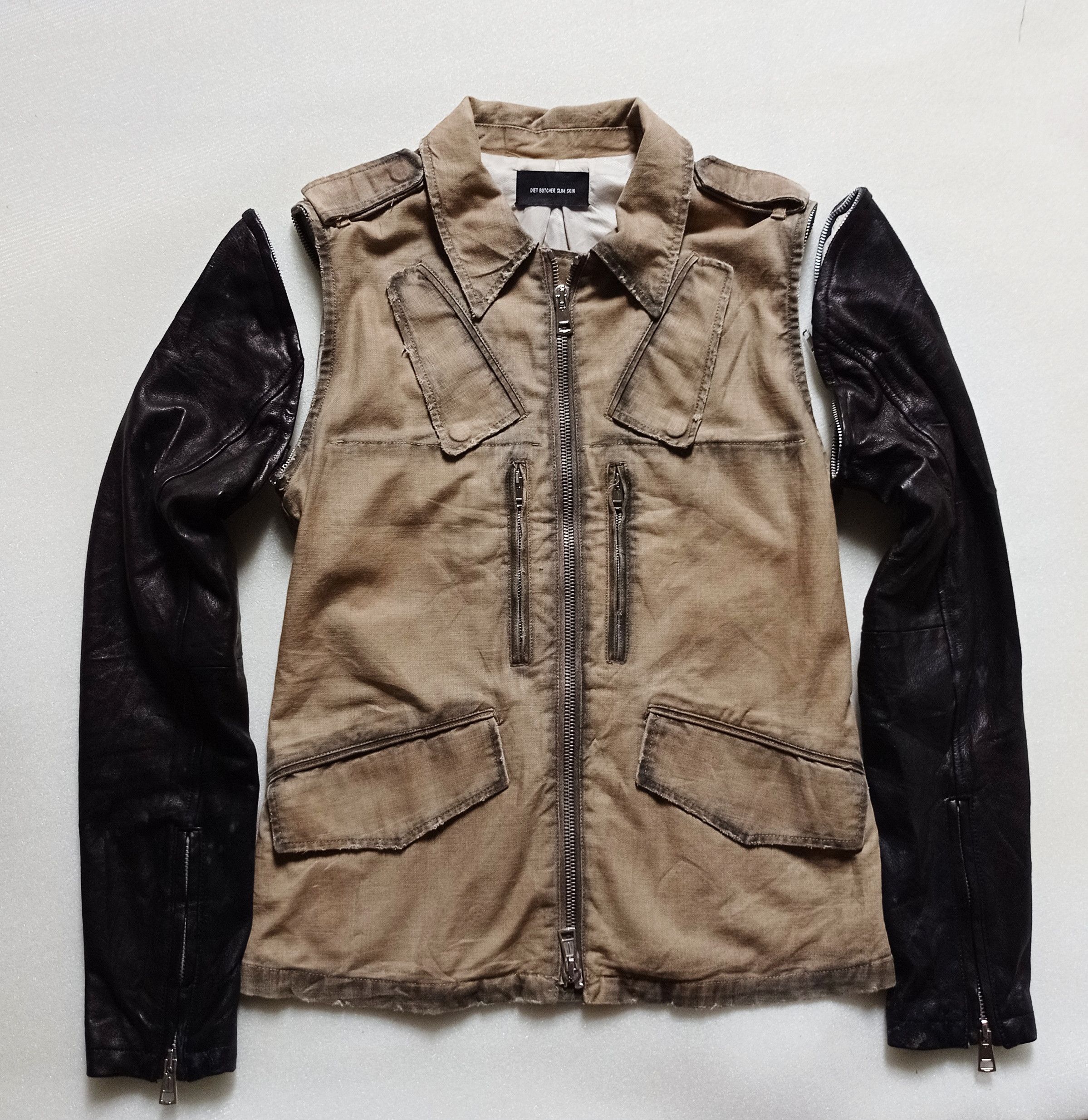 Diet Butcher Slim Skin Archival ss2011 Clouds / float F2 jacket leather sleeve Size US S / EU 44-46 / 1 - 3 Thumbnail