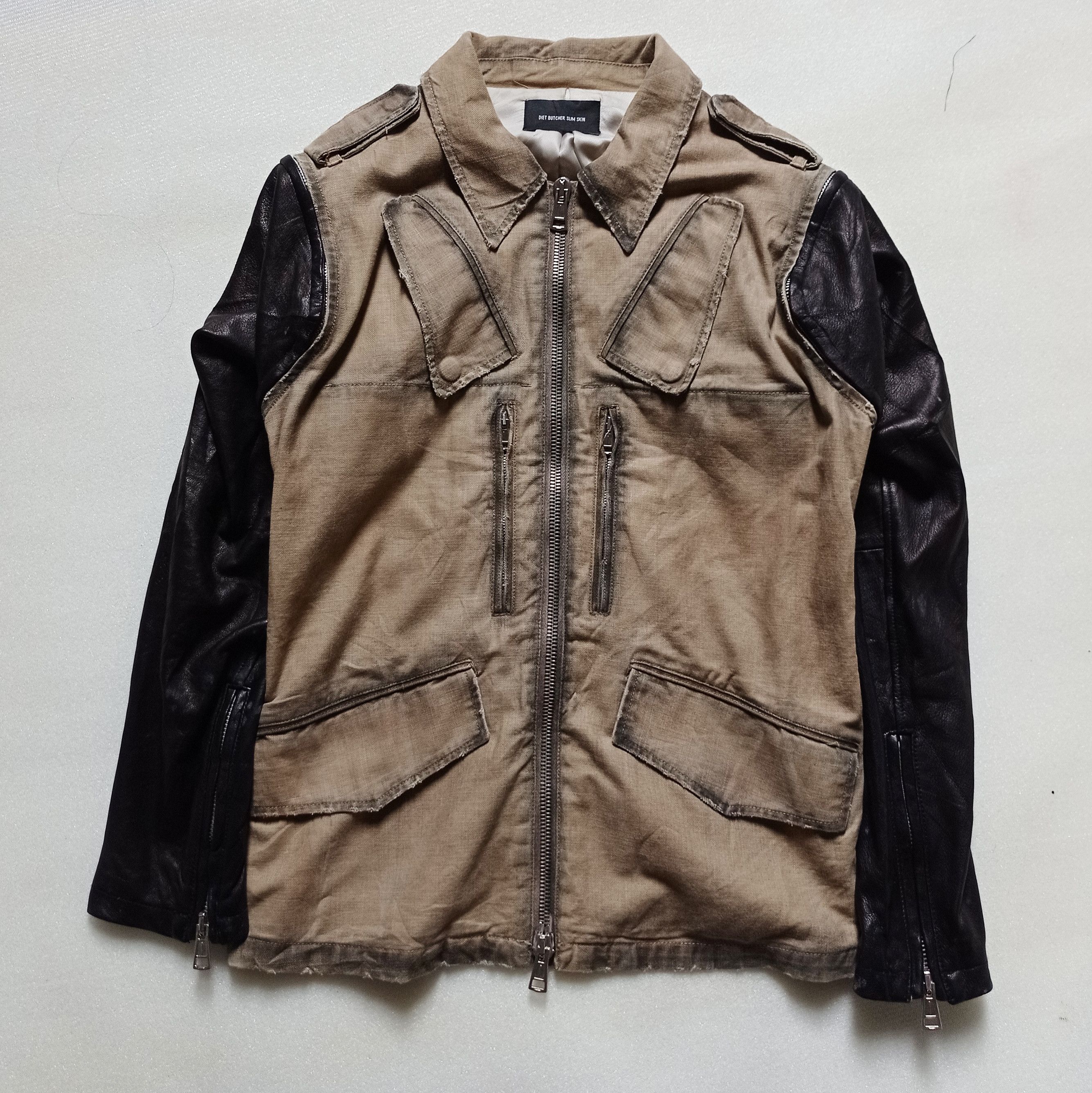 Diet Butcher Slim Skin Archival ss2011 Clouds / float F2 jacket leather sleeve Size US S / EU 44-46 / 1 - 2 Thumbnail