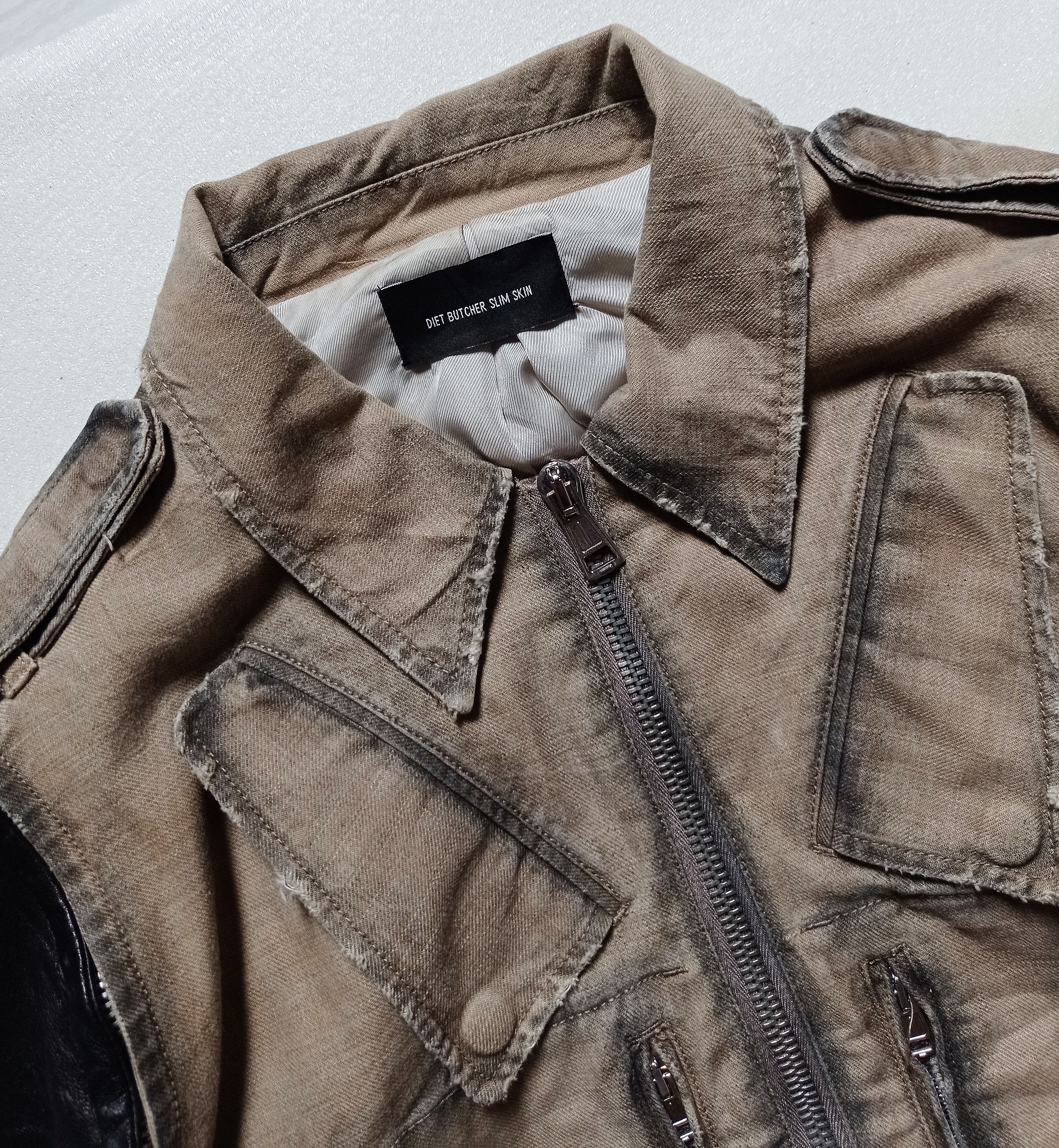 Diet Butcher Slim Skin Archival ss2011 Clouds / float F2 jacket leather sleeve Size US S / EU 44-46 / 1 - 4 Thumbnail
