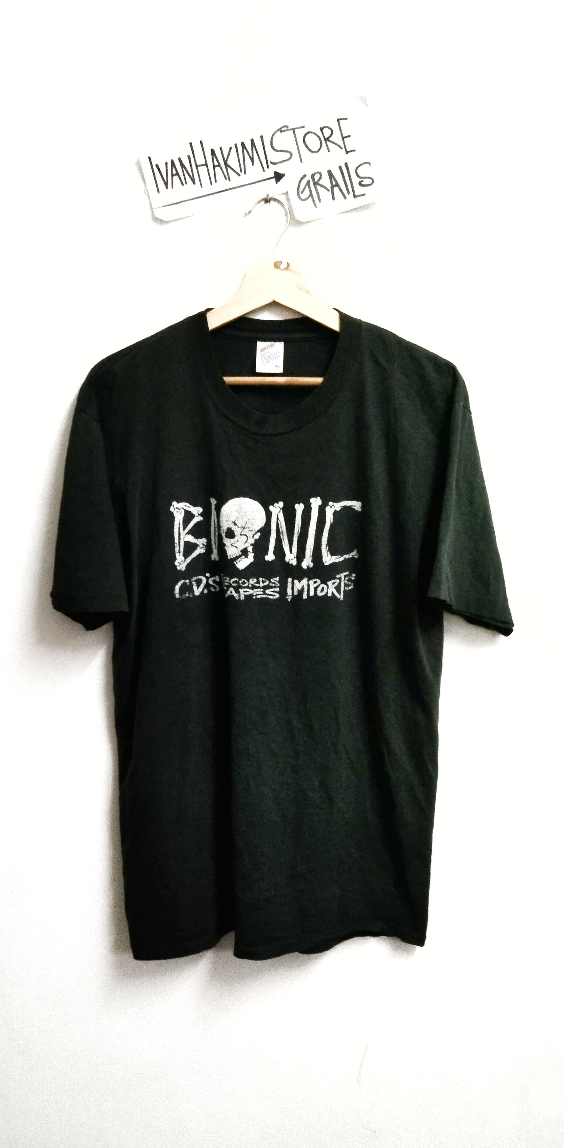 DISTRESSED 90s T SHIRT VINTAGE BIONIC RECORD RARE🔥