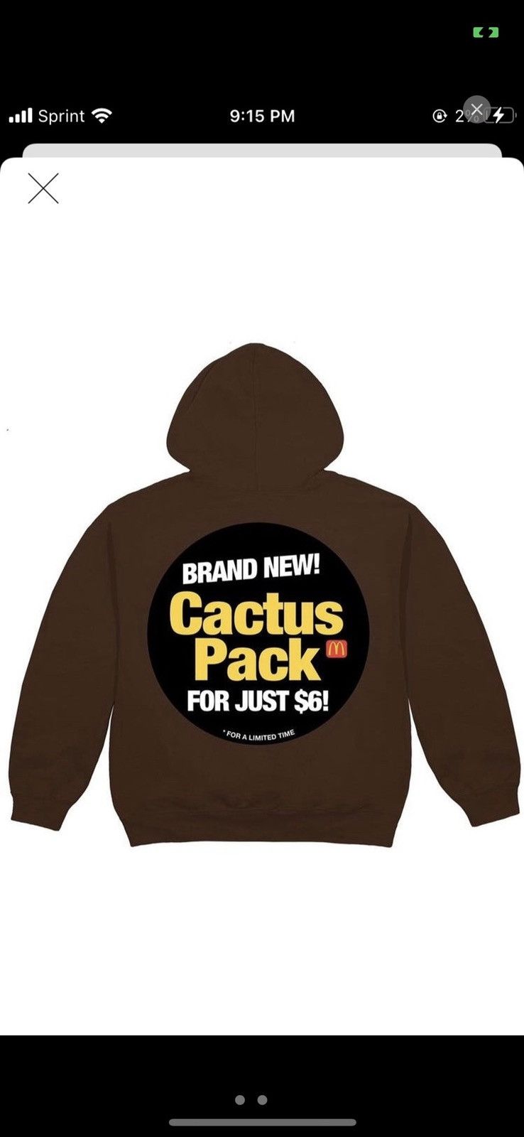 Travis Scott Travis Scott x McDonald s Cactus Pack Sticker Hoodie Brown Grailed