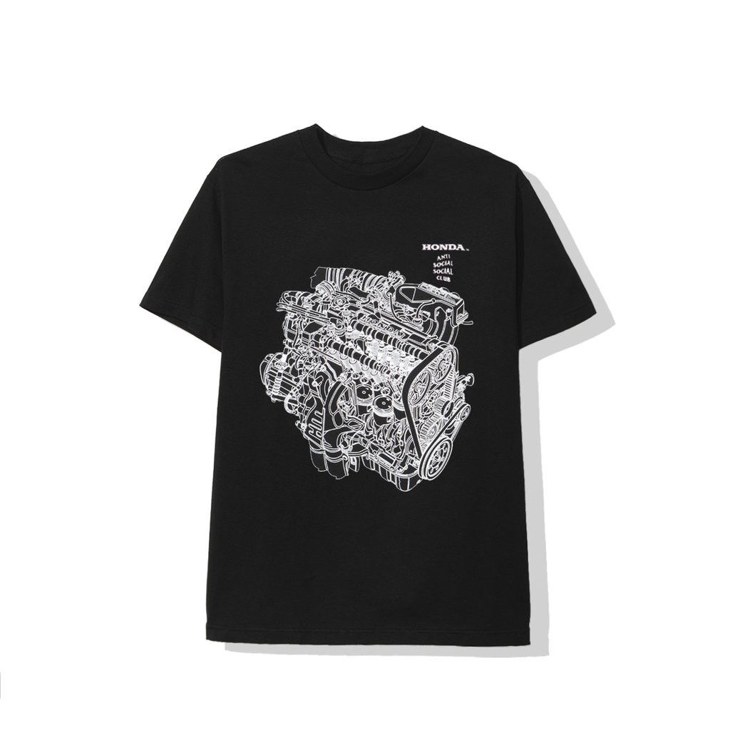Anti Social Social Club × Honda DS ASSC Pink Logo engine Honda Motor Black Tee in hand Size US M / EU 48-50 / 2 - 4 Thumbnail