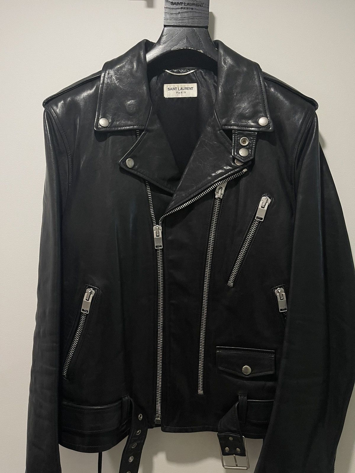 Saint Laurent Paris FW13 L17 Leather Biker Jacket | Grailed