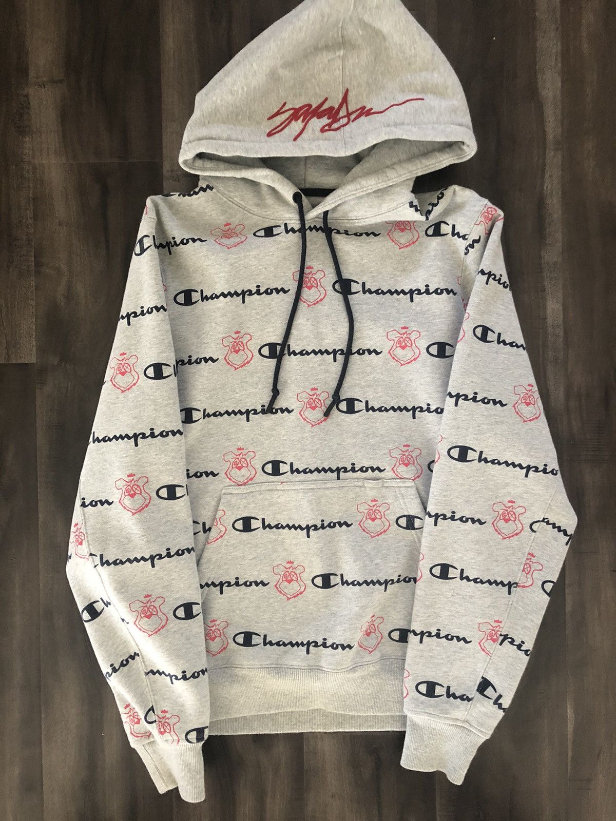 Champion Champion x King Saladeen Grey Hoodie Grailed