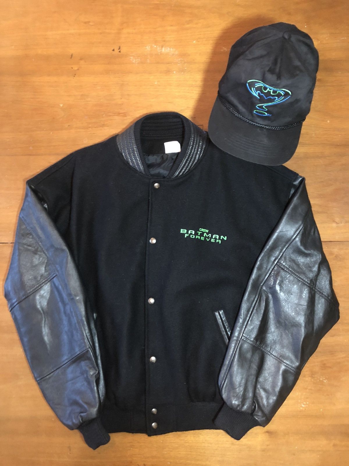 DC Comics × Vintage 1994 Batman Forever Movie Crew Bomber Jacket