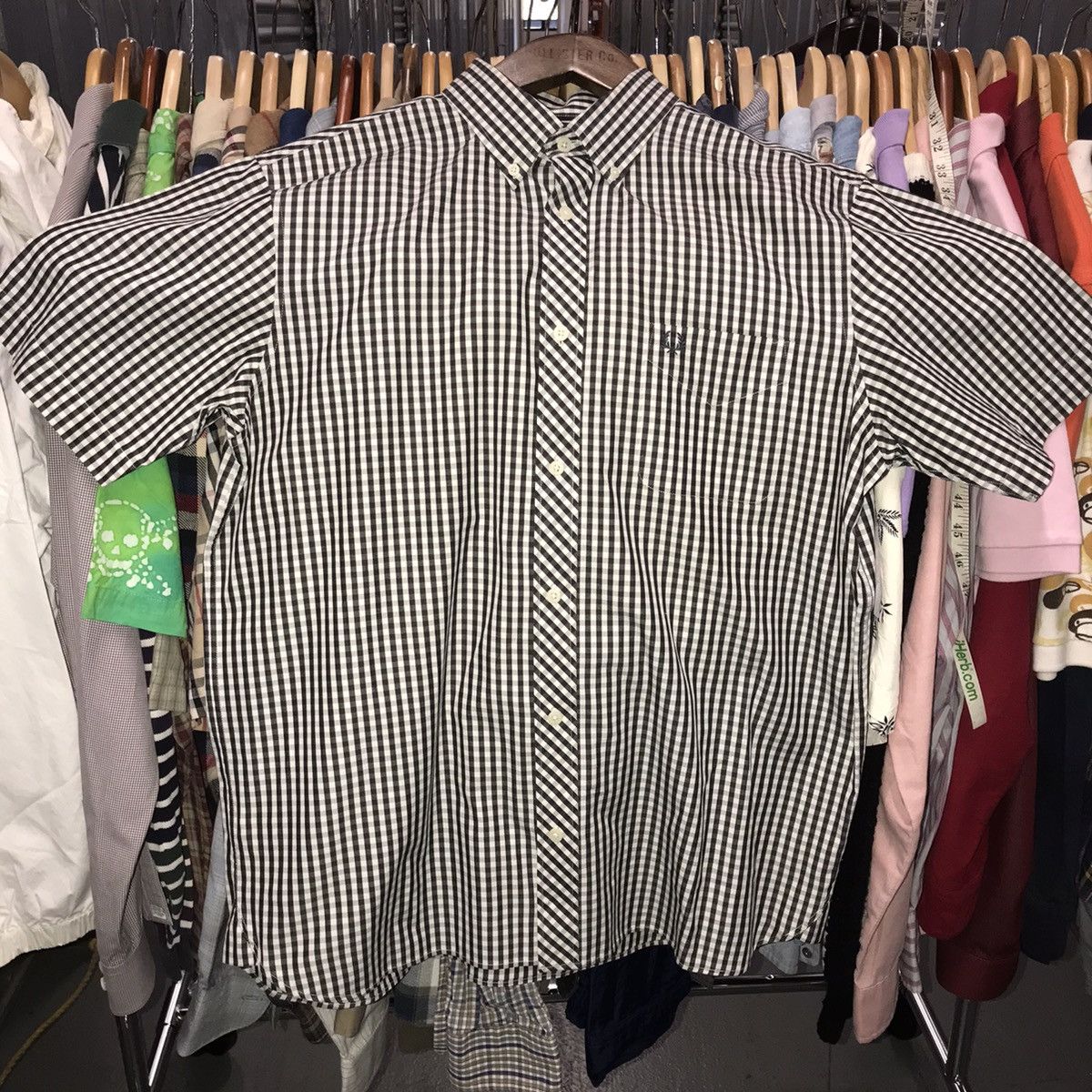 Vintage Fred Perry Checkered Button Down Size US L / EU 52-54 / 3 - 2 Preview