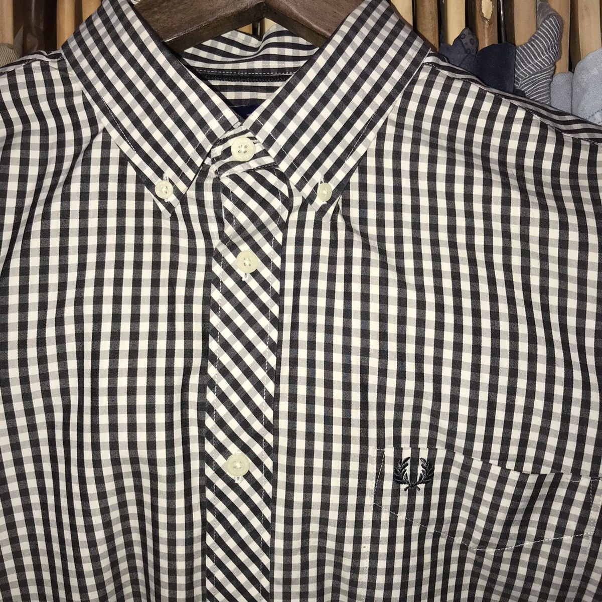 Vintage Fred Perry Checkered Button Down Size US L / EU 52-54 / 3 - 1 Preview