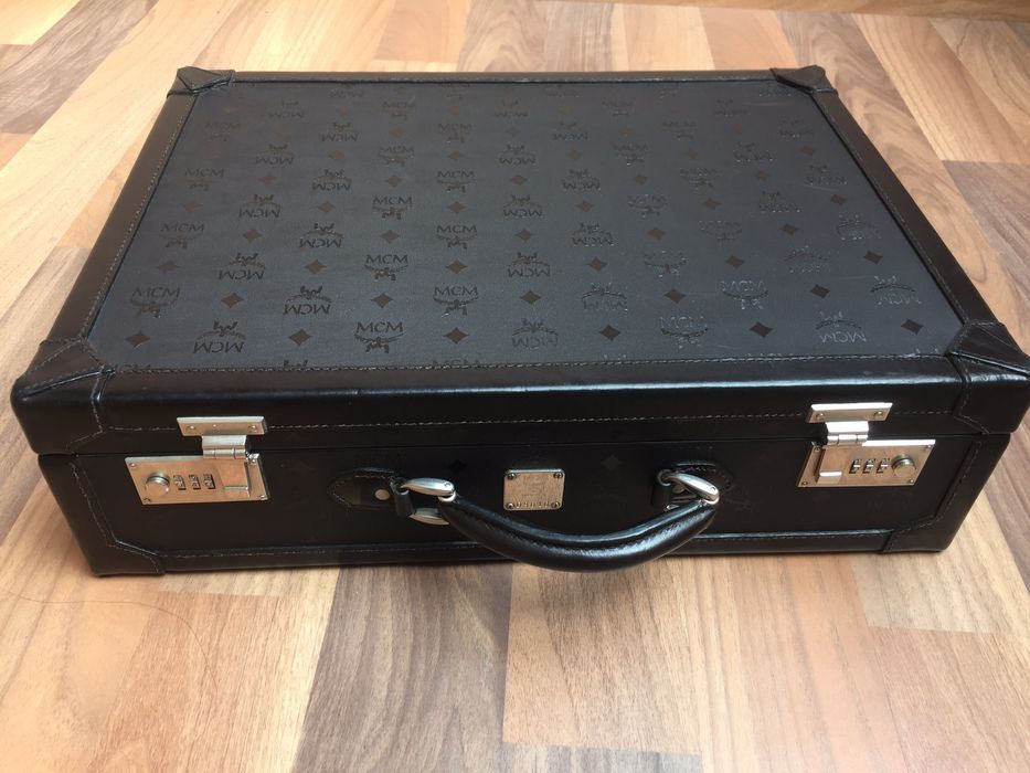 MCM MCM Briefcase Trunk Vintage All Black Monogram Grailed