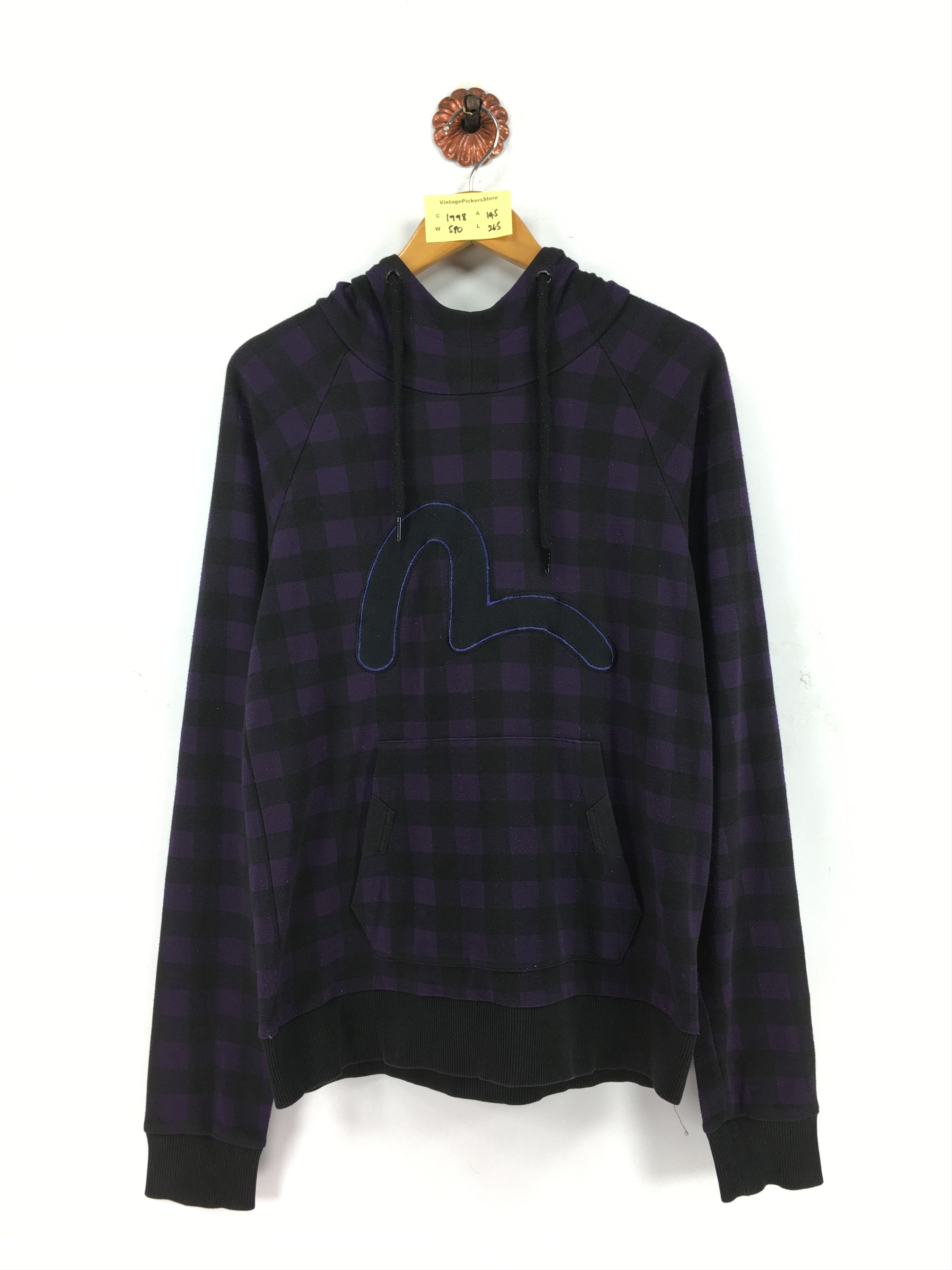 Evisu Hoodie Sweatshirt Unisex Vintage Size M