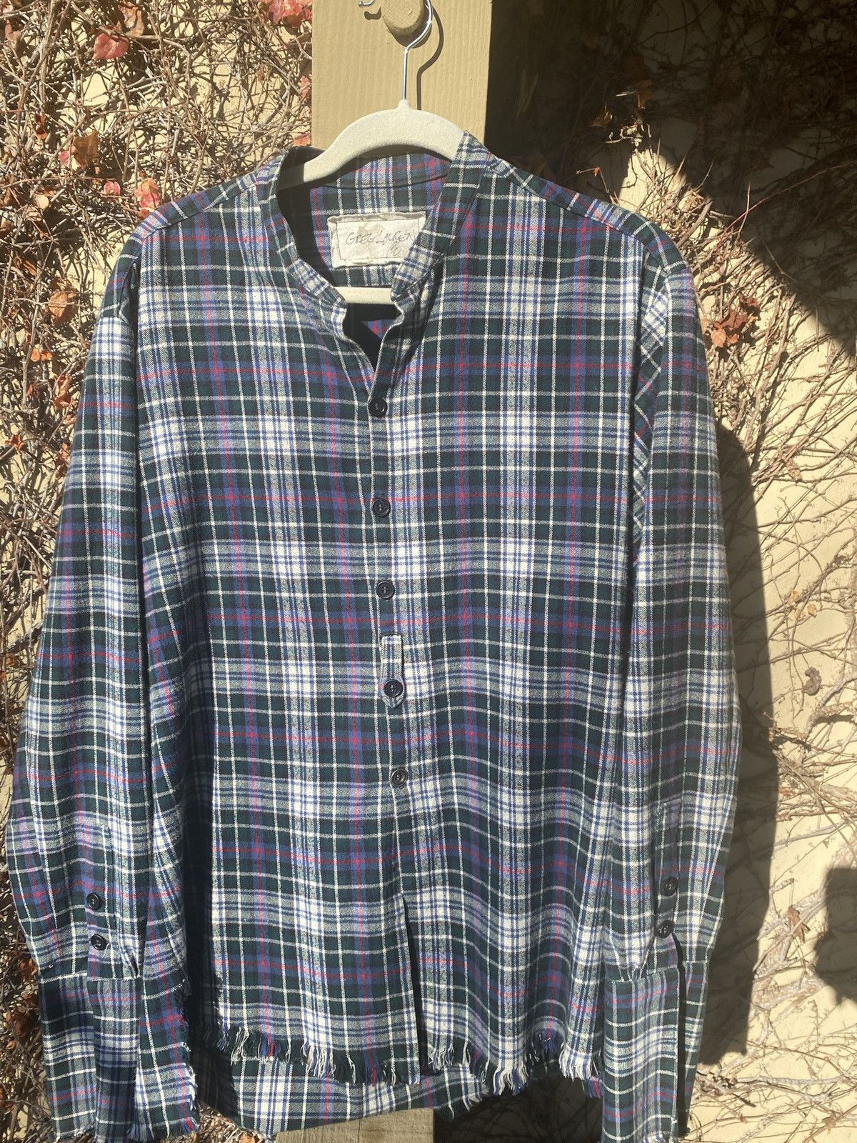 image of Greg Laurent Mi Weight Studio Flannel in Plaid, Men's (Size Large)