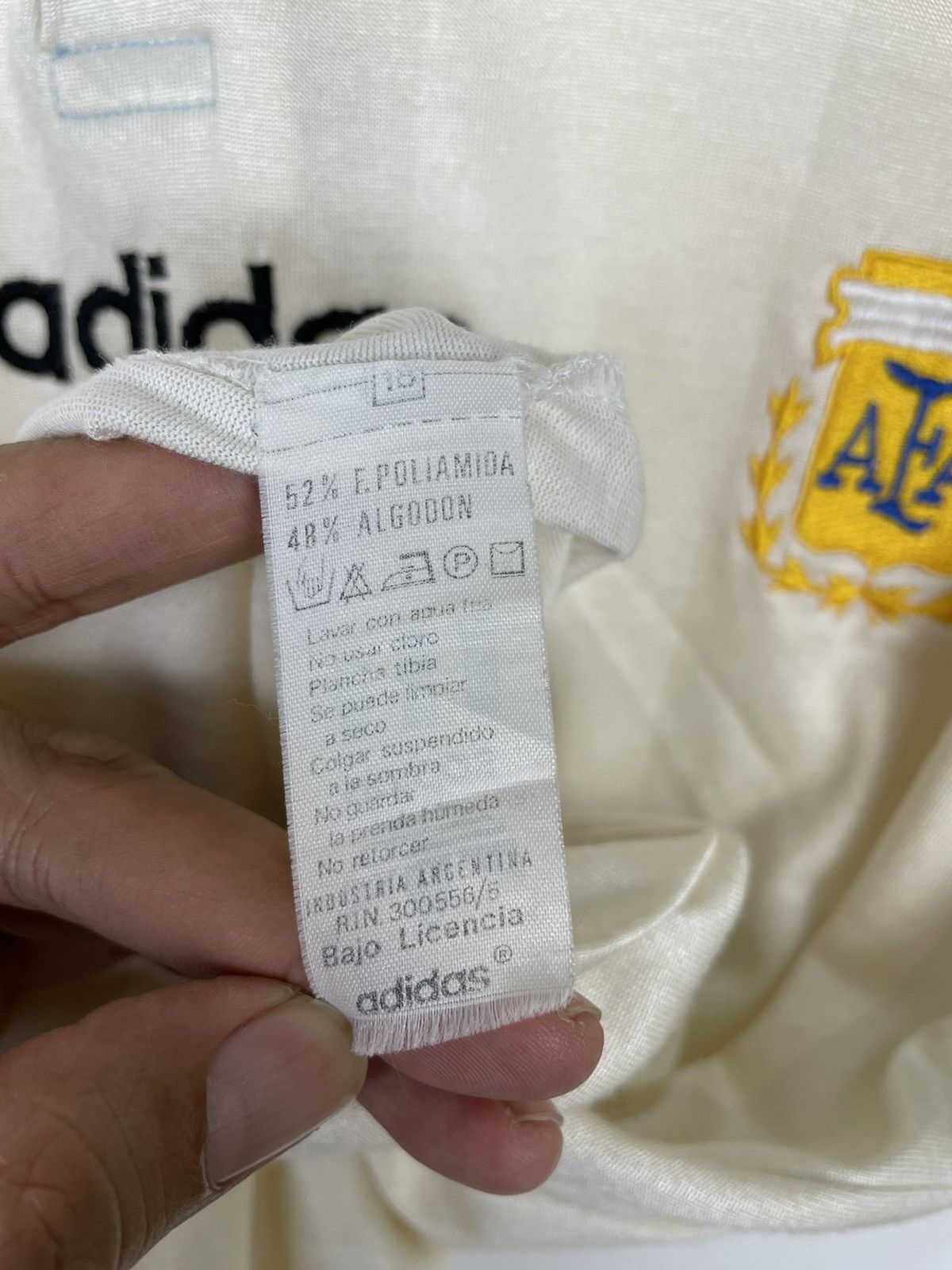 Adidas Vtg 90s Adidas Trefoil AFA Jersey | Maradona Batistuta Era Size US M / EU 48-50 / 2 - 6 Thumbnail