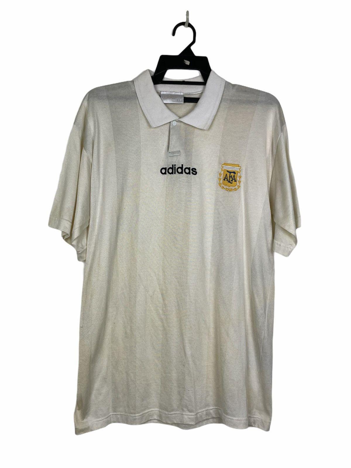 Adidas Vtg 90s Adidas Trefoil AFA Jersey | Maradona Batistuta Era Size US M / EU 48-50 / 2 - 1 Thumbnail