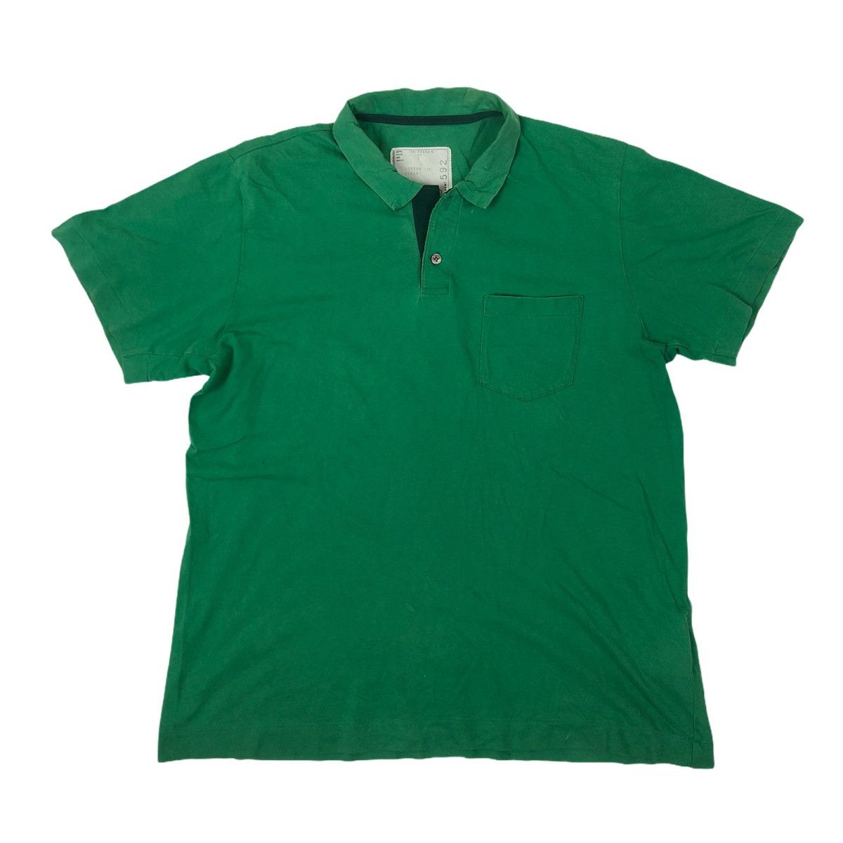 Japanese Brand Sacai Green Polo Tee