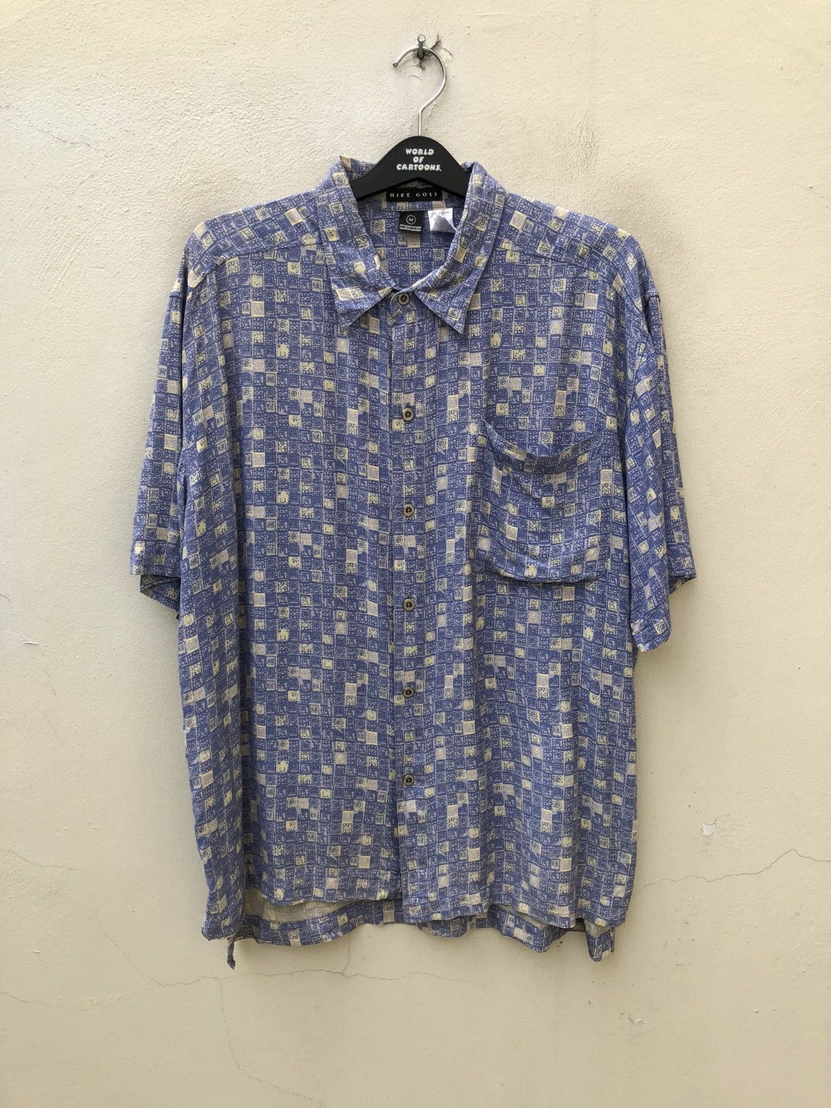 Nike Vintage 90s Nike Golf Oversized Rayon Shirt Size US M / EU 48-50 / 2 - 1 Thumbnail