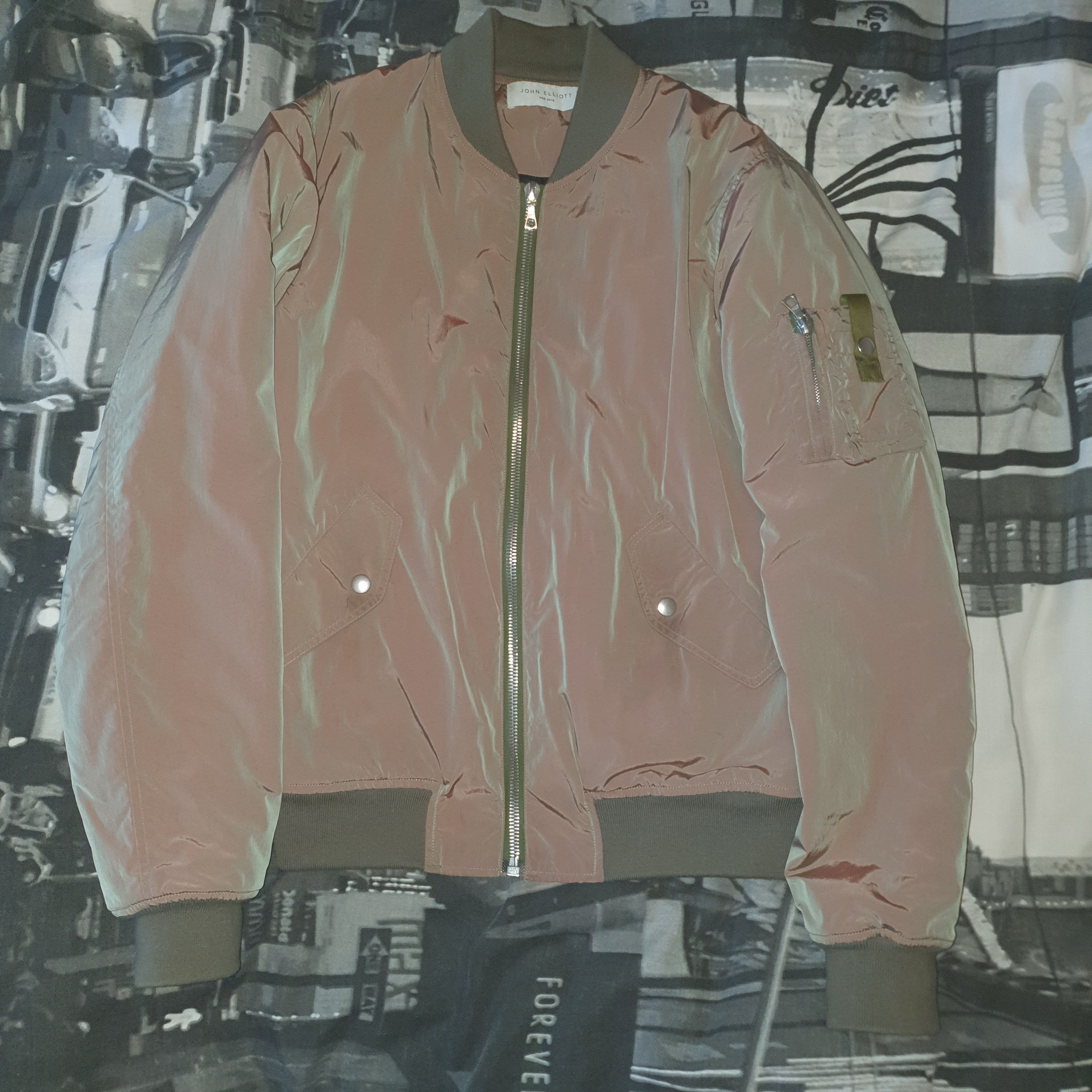 John Elliott pre-SS'19 Iridescent Bogota Bomber Jacket
