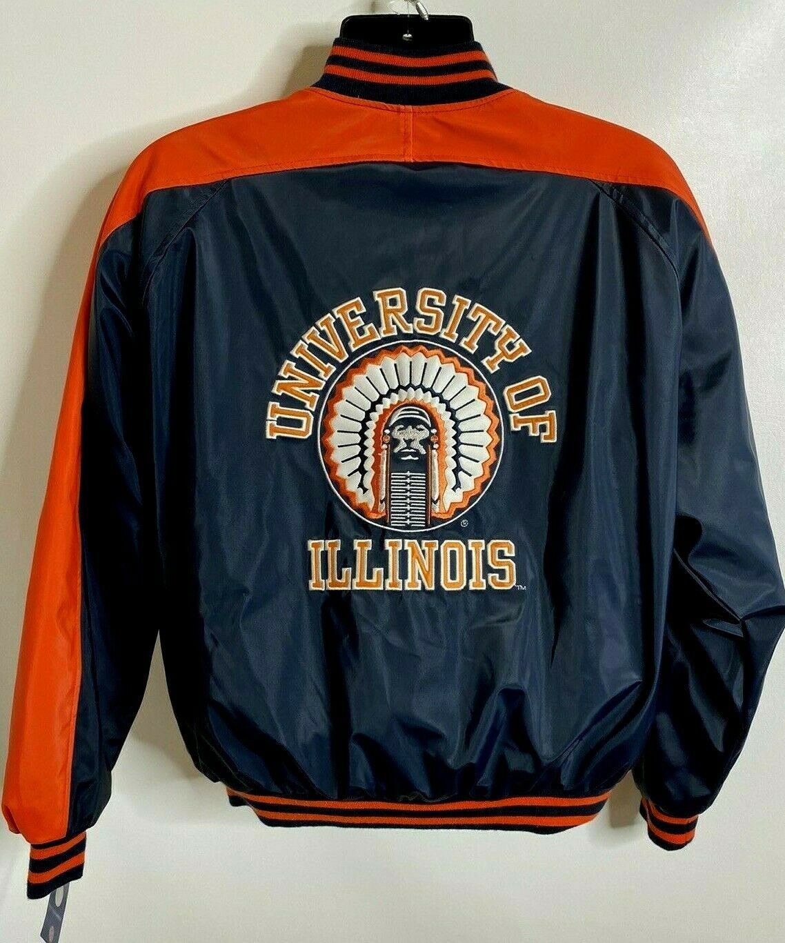 Illinois Fighting Illini Chief Illiniwek Letterman Jacket