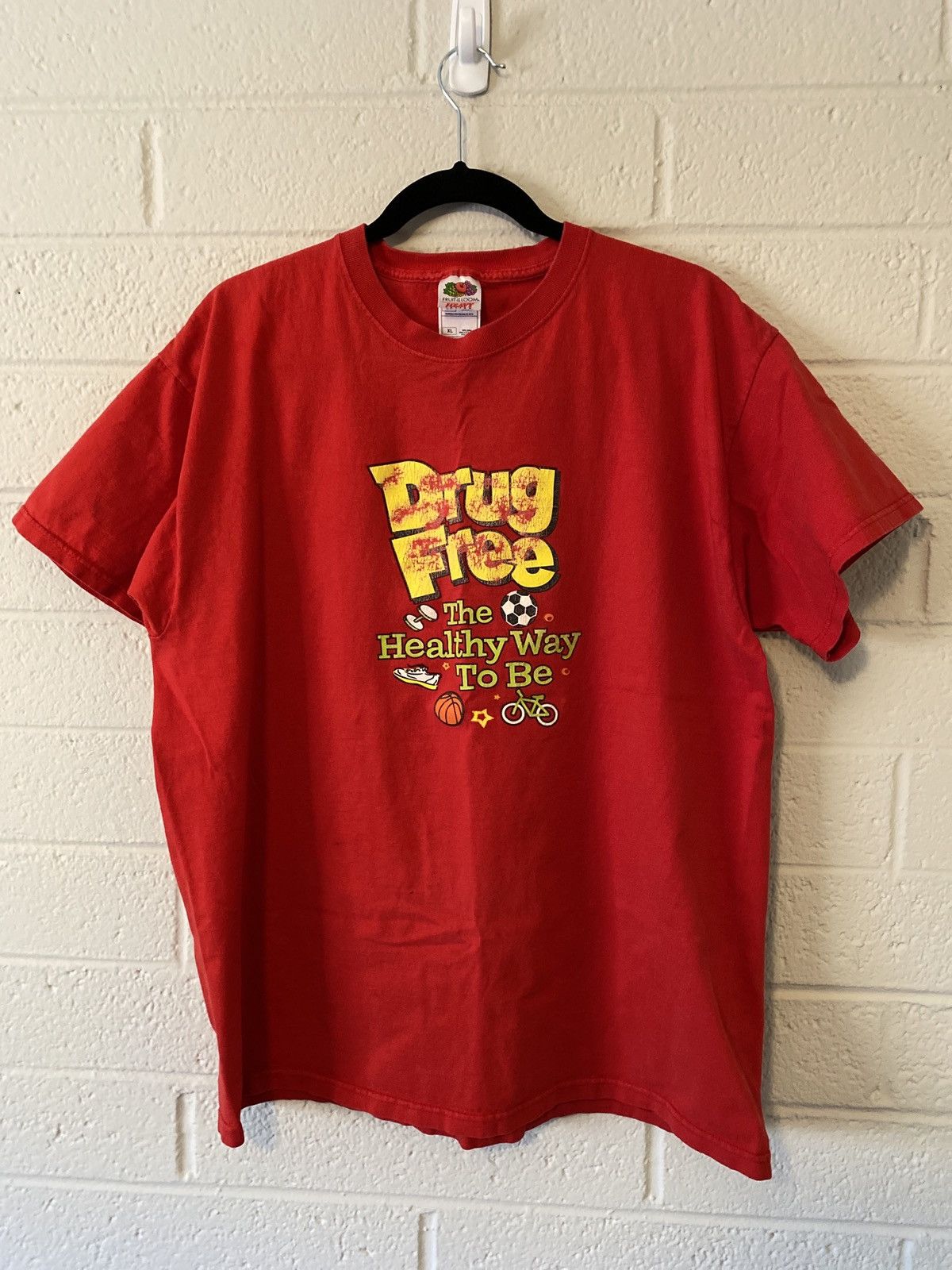 D.A.R.E × Fruit Of The Loom × Vintage Drug Free The Healthy Way To Be Size US XL / EU 56 / 4 - 1 Thumbnail