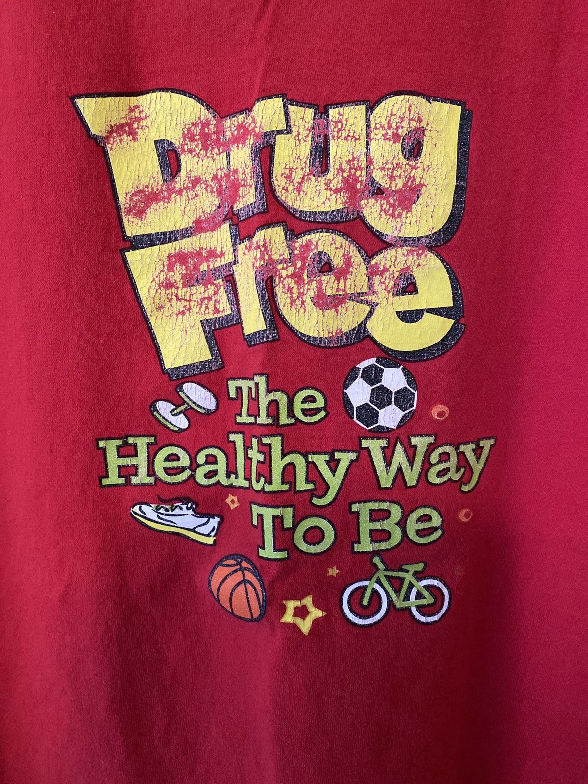 D.A.R.E × Fruit Of The Loom × Vintage Drug Free The Healthy Way To Be Size US XL / EU 56 / 4 - 2 Thumbnail