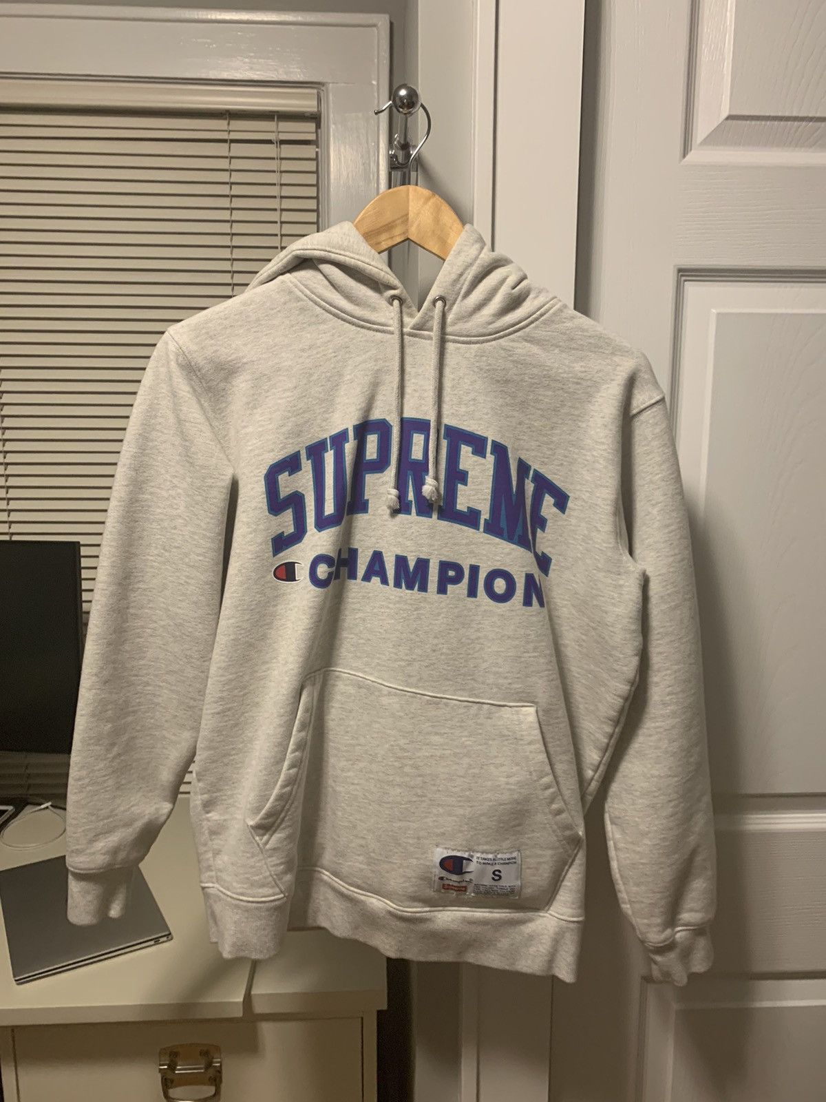 Supreme X Champion Hooded Sweatshirt Black Men's - SS17 - US