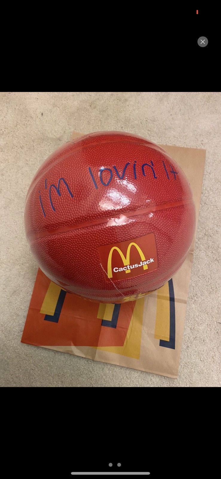 travis scott x mcdonald's basketball