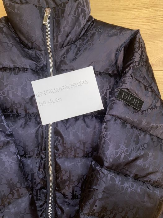 DIOR OBLIQUE MONOGRAM PUFFER JACKET BLACK SZ:48 – Bankofgrails