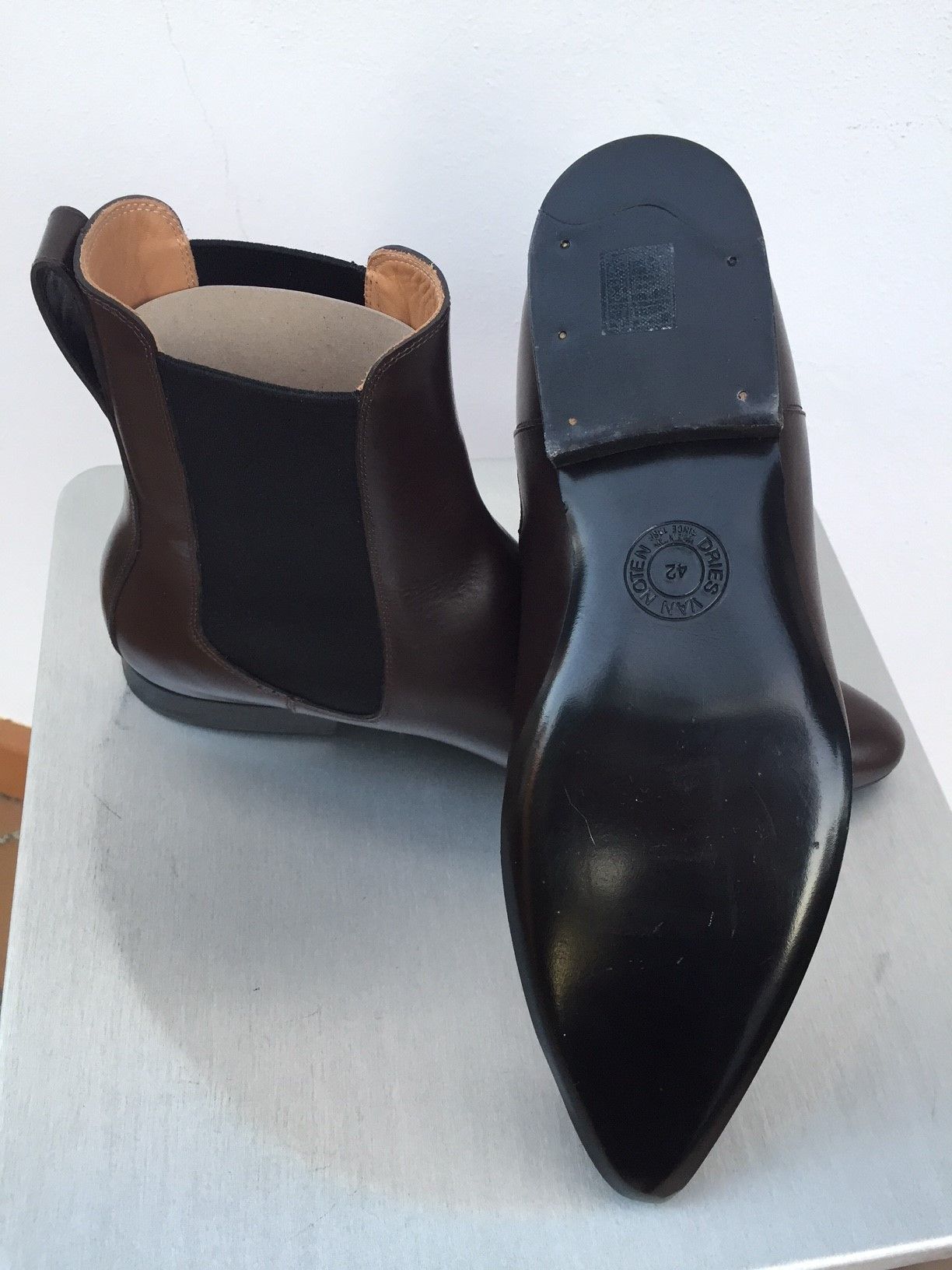 Dries Van Noten NEW pointed toe chelsea ankle boots Size US 9 / EU 42 - 6 Thumbnail