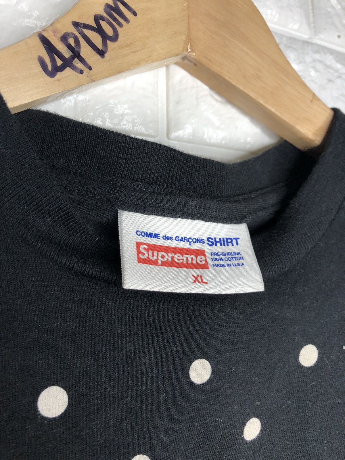 Comme des Garcons × Supreme Supreme cdg part 1 box logo tee polka dot Size US XL / EU 56 / 4 - 3 Thumbnail