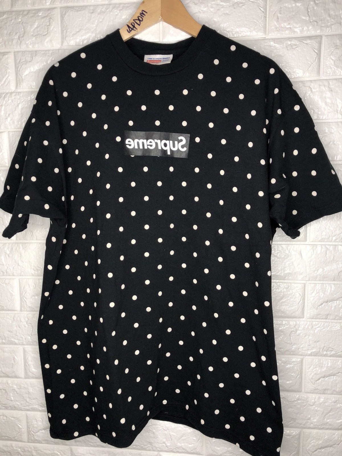 Comme des Garcons × Supreme Supreme cdg part 1 box logo tee polka dot Size US XL / EU 56 / 4 - 1 Thumbnail