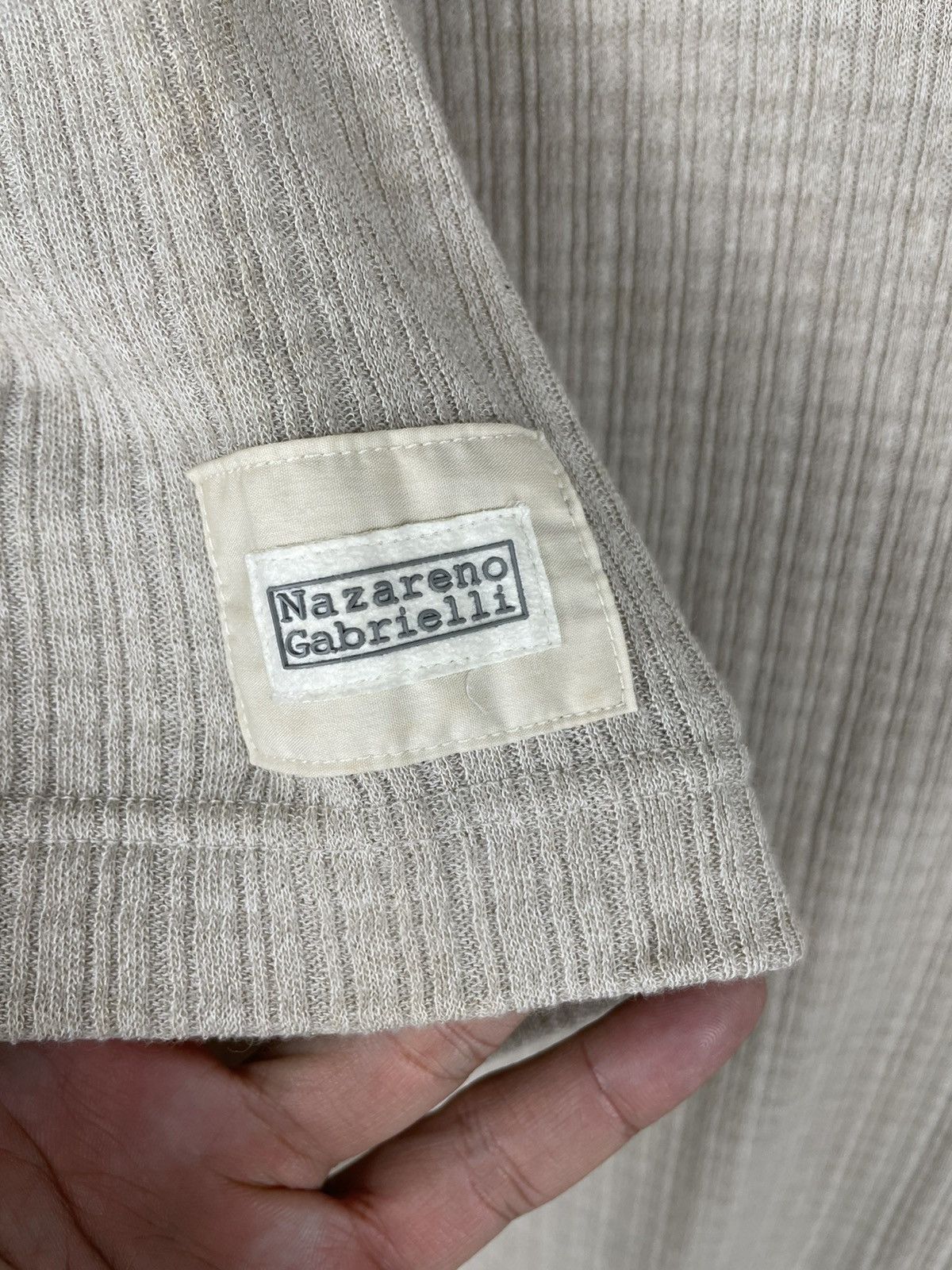 Nazareno Gabrielli Nazareno Gabrielli | Italian Waffle Knit Shoulder Trim Size US M / EU 48-50 / 2 - 5 Thumbnail