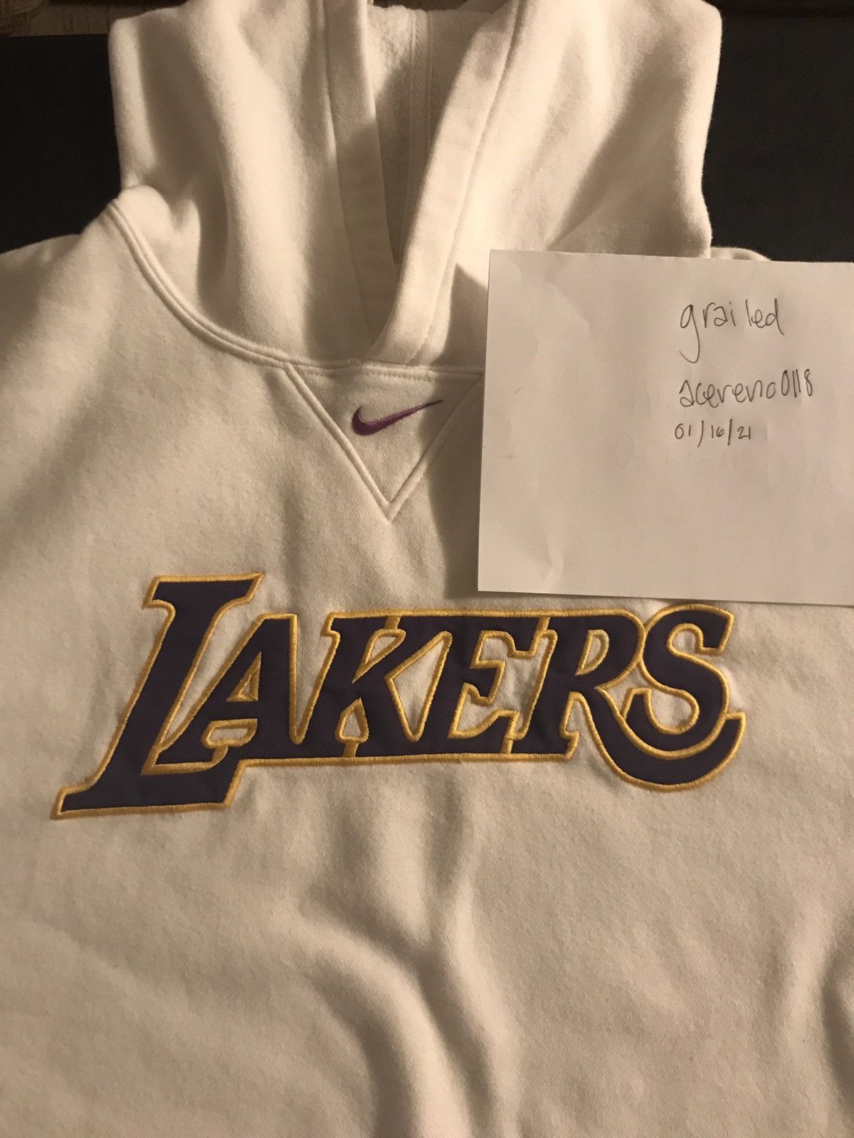 Early 00’s Nike Center Swoosh Lakers orders Hoodie. Men’s XL