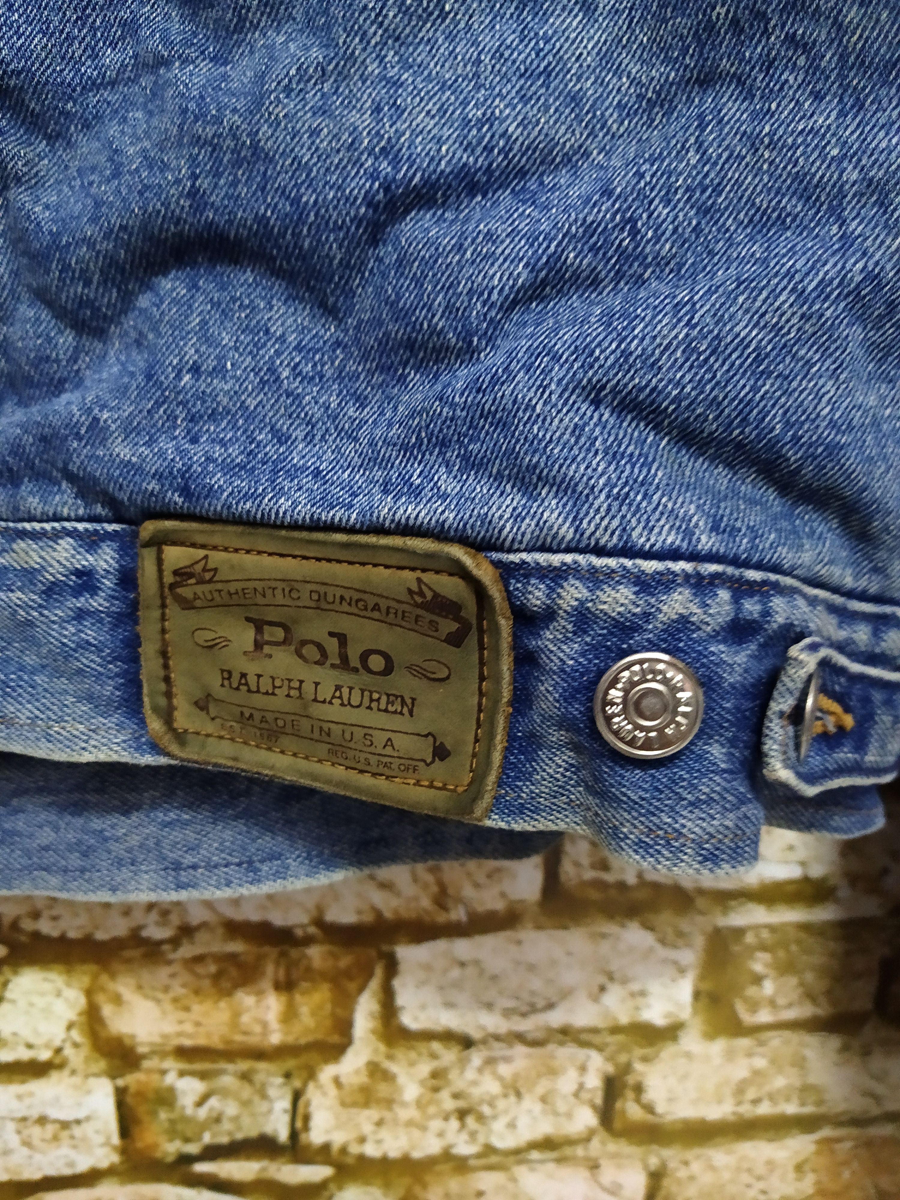 Polo Ralph Lauren × Vintage 90s POLO RALPH LAUREN BLANKET DENIM JACKET KENYA (B819) Size US S / EU 44-46 / 1 - 8 Thumbnail