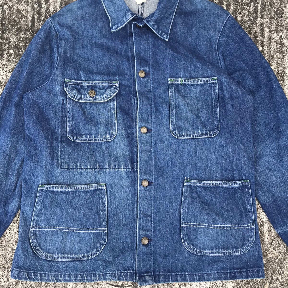 Vintage Vintage KEY IMPERIAL Denim Chore Jacket Size US L / EU 52-54 / 3 - 4 Thumbnail