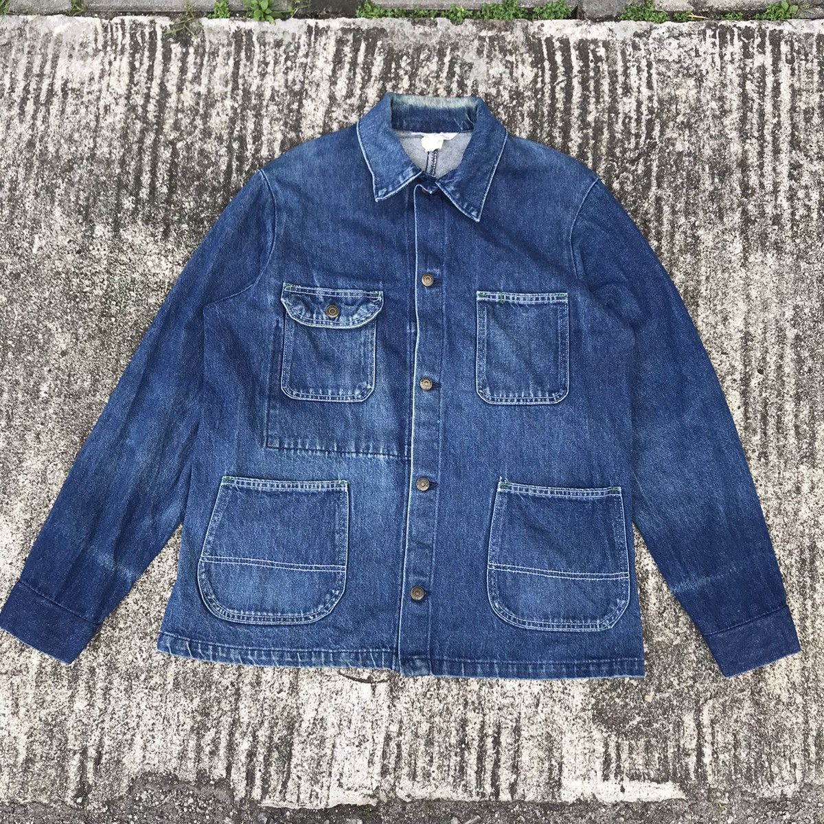 Vintage Vintage KEY IMPERIAL Denim Chore Jacket Size US L / EU 52-54 / 3 - 3 Thumbnail