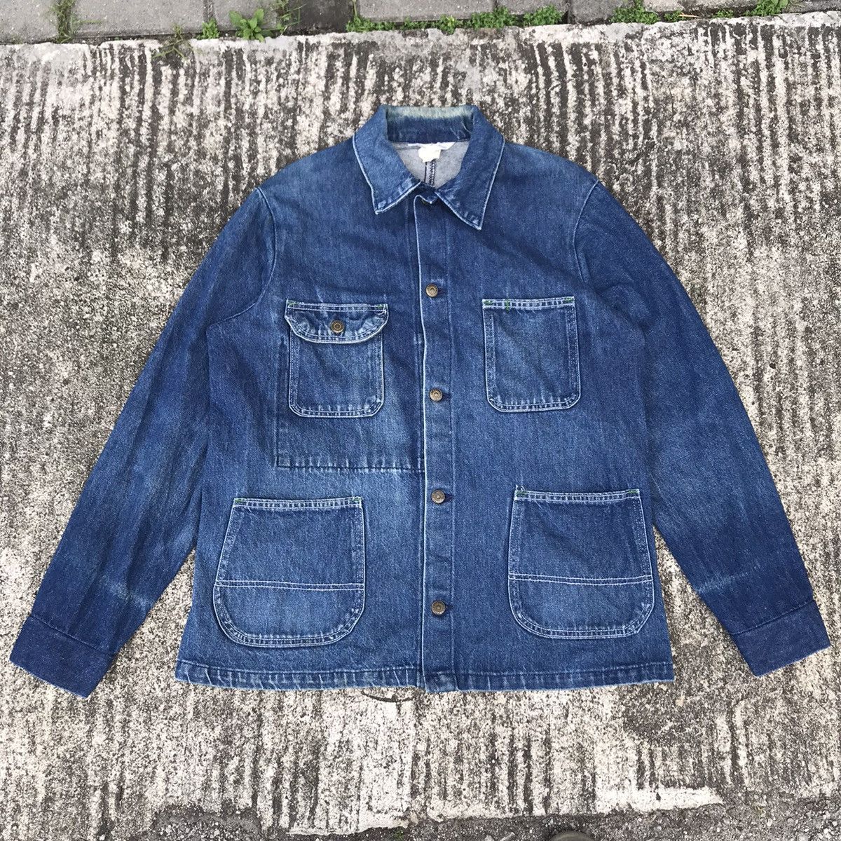 Vintage Vintage KEY IMPERIAL Denim Chore Jacket Size US L / EU 52-54 / 3 - 19 Thumbnail