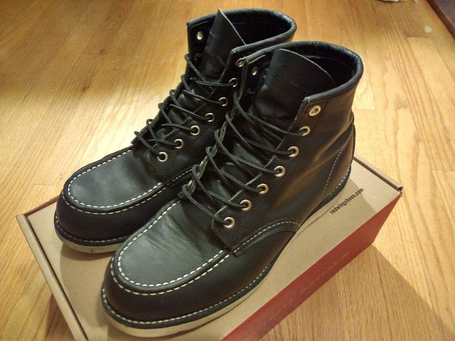 Red Wing Classic Moc 9075 Black Chromp | Grailed