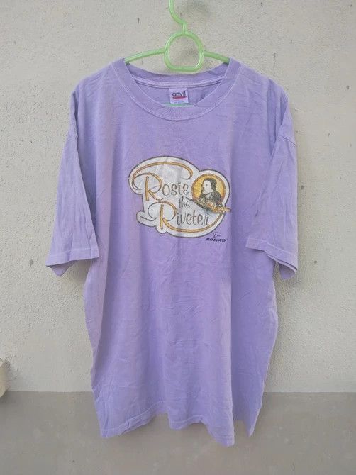 Vintage 🔥 90s BOEING ROSIE THE RIVETER IRON ON MOVIE SERIES Size US L / EU 52-54 / 3 - 2 Thumbnail
