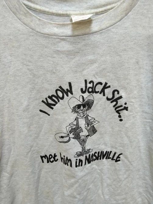 Vintage 🔥 PURE 90s JACK SHIT NASHVILLE TEE Size US XXL / EU 58 / 5 - 5 Thumbnail