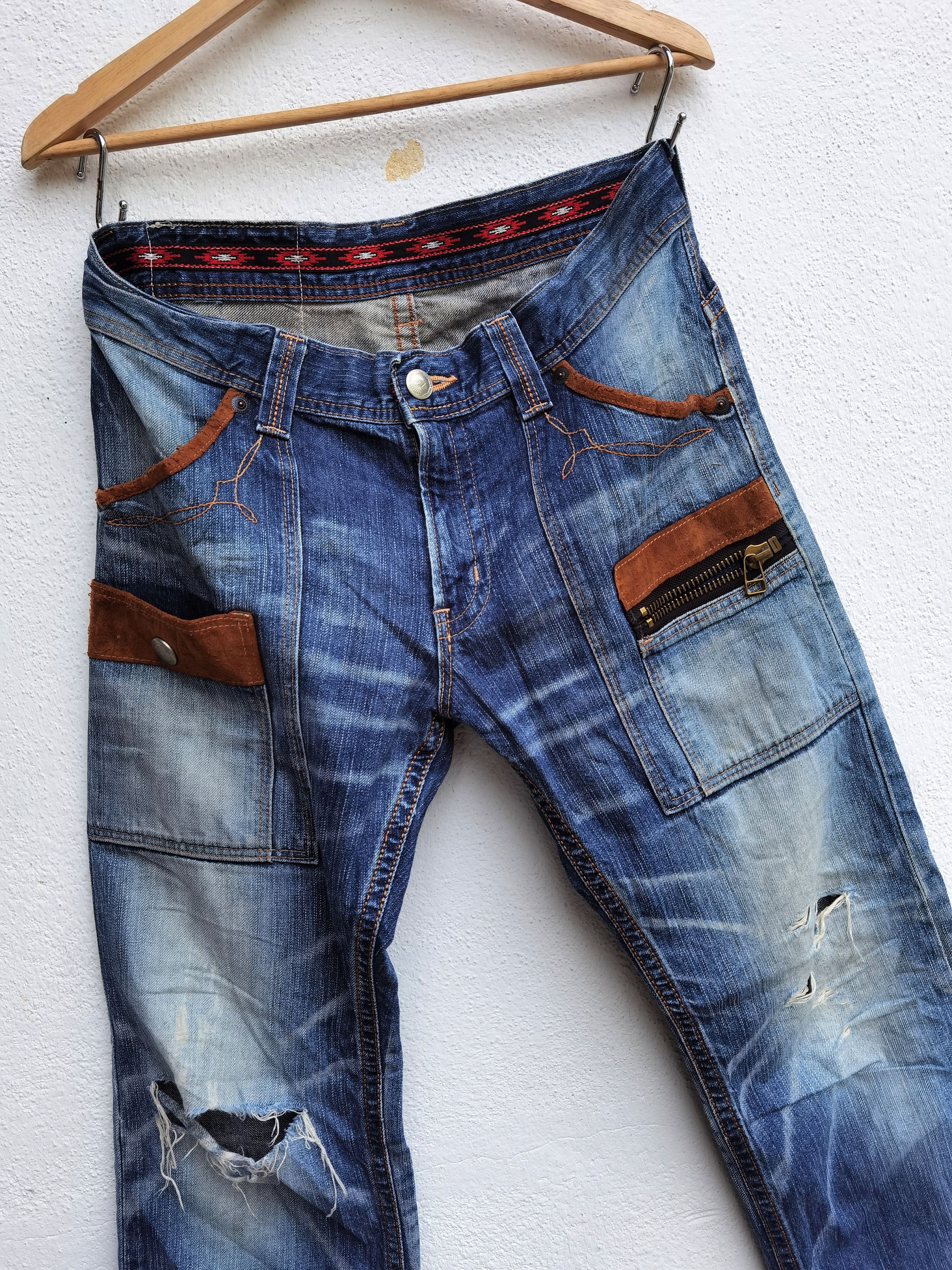 パンツ 00s EDWIN selvedge patchwork denim y2k Edwin | Grailed
