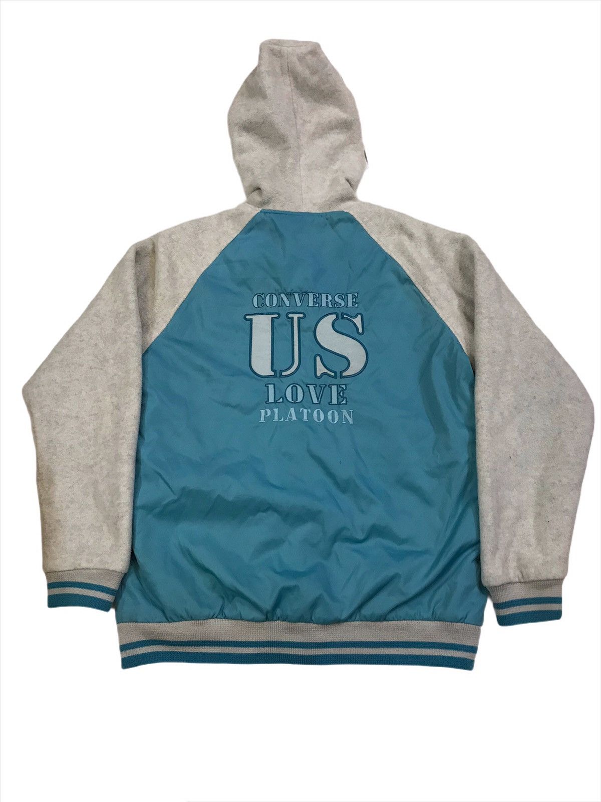 Vintage Converse Emboidery Spell Out Hoodie Varsity Jacket