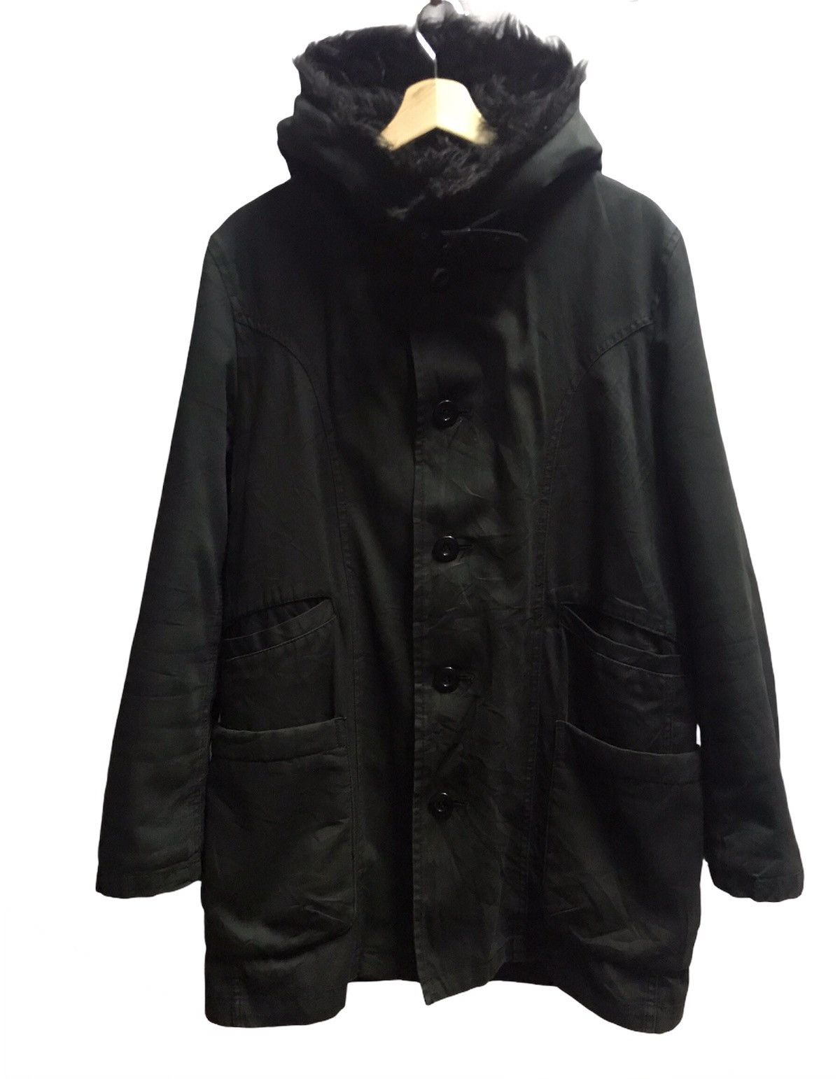 Japanese Brand Ppfm Fur Hooded Parka Jacket Size US M / EU 48-50 / 2 - 1 Thumbnail