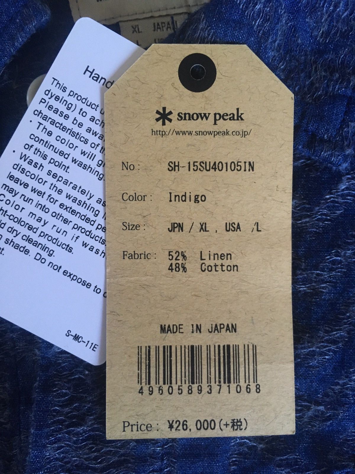 Snow Peak Indigo Stole Pattern Shirt Size US L / EU 52-54 / 3 - 3 Thumbnail
