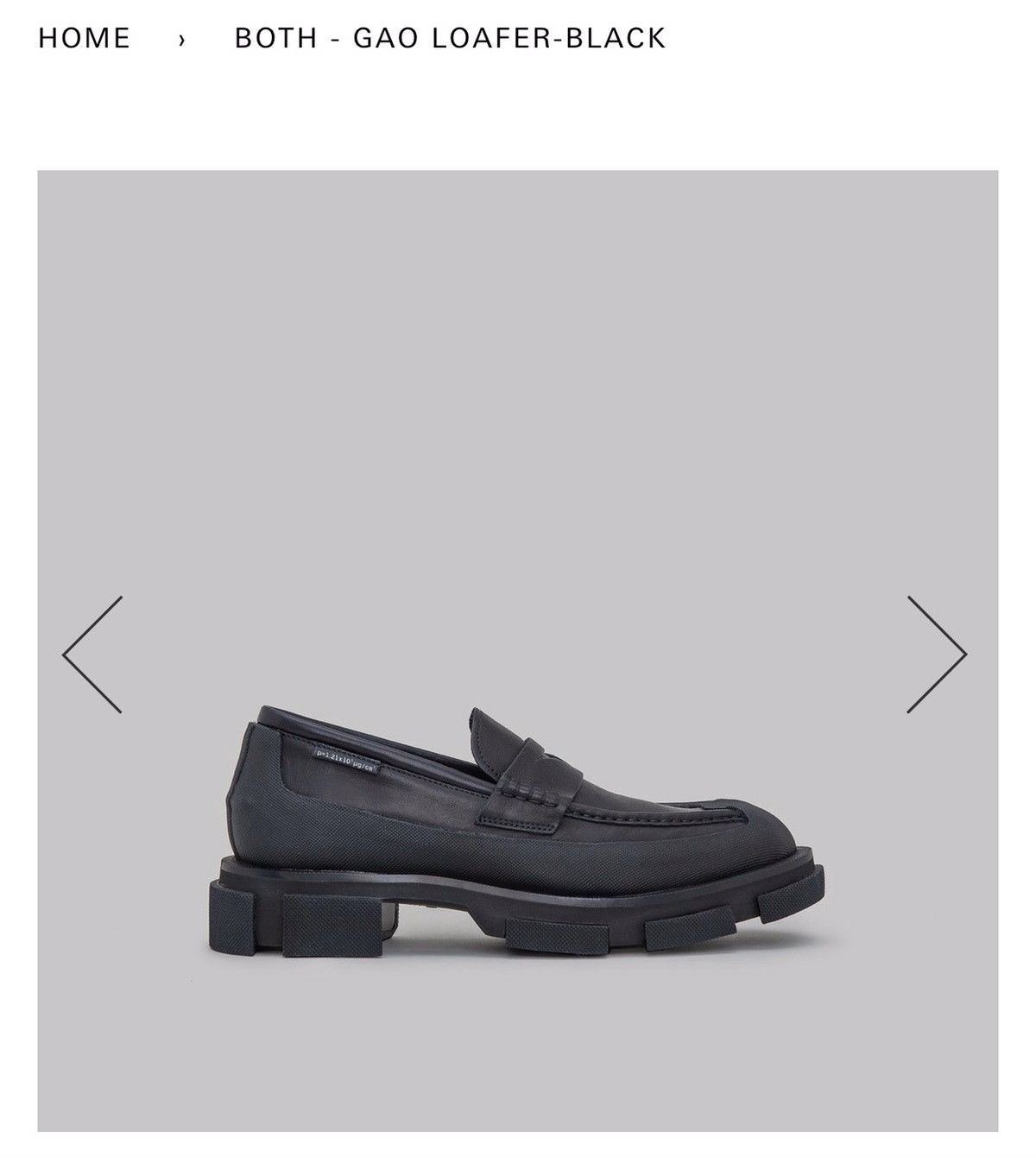 both - GAO LOAFER-BLACK/SILVER サイズ41 both - GAO LOAFER-BLACK